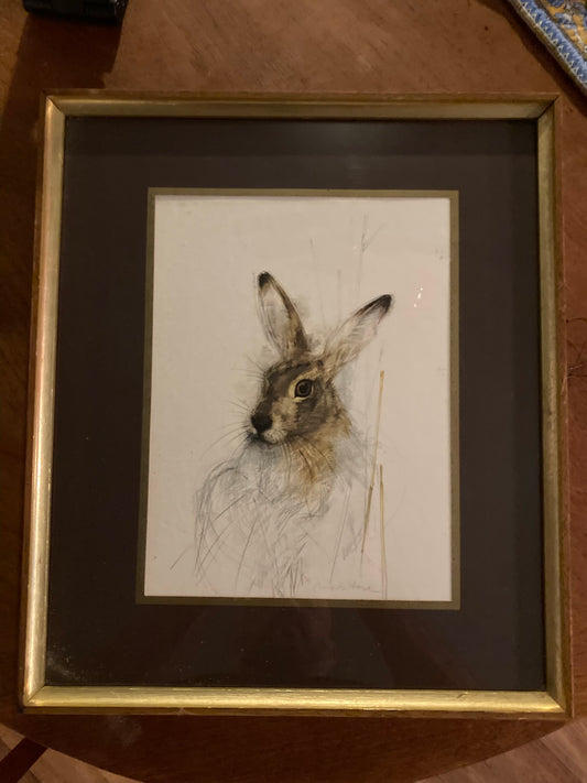 Print of a hare by the acclaimed Danish artist and illustrator Mads Stage