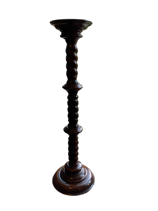 19th Century Carved Mahogany Pedestal Torchere/ Jardinere