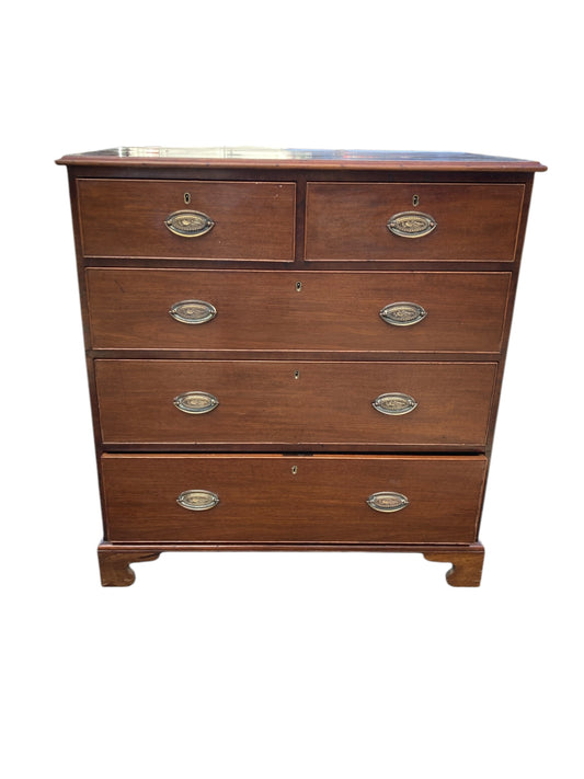 Georgian Mahogany Two over three Five drawer Chest