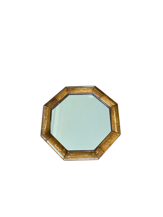 An Italian Mid Century Octagonal Bamboo Framed Mirrors Boho Bohemian