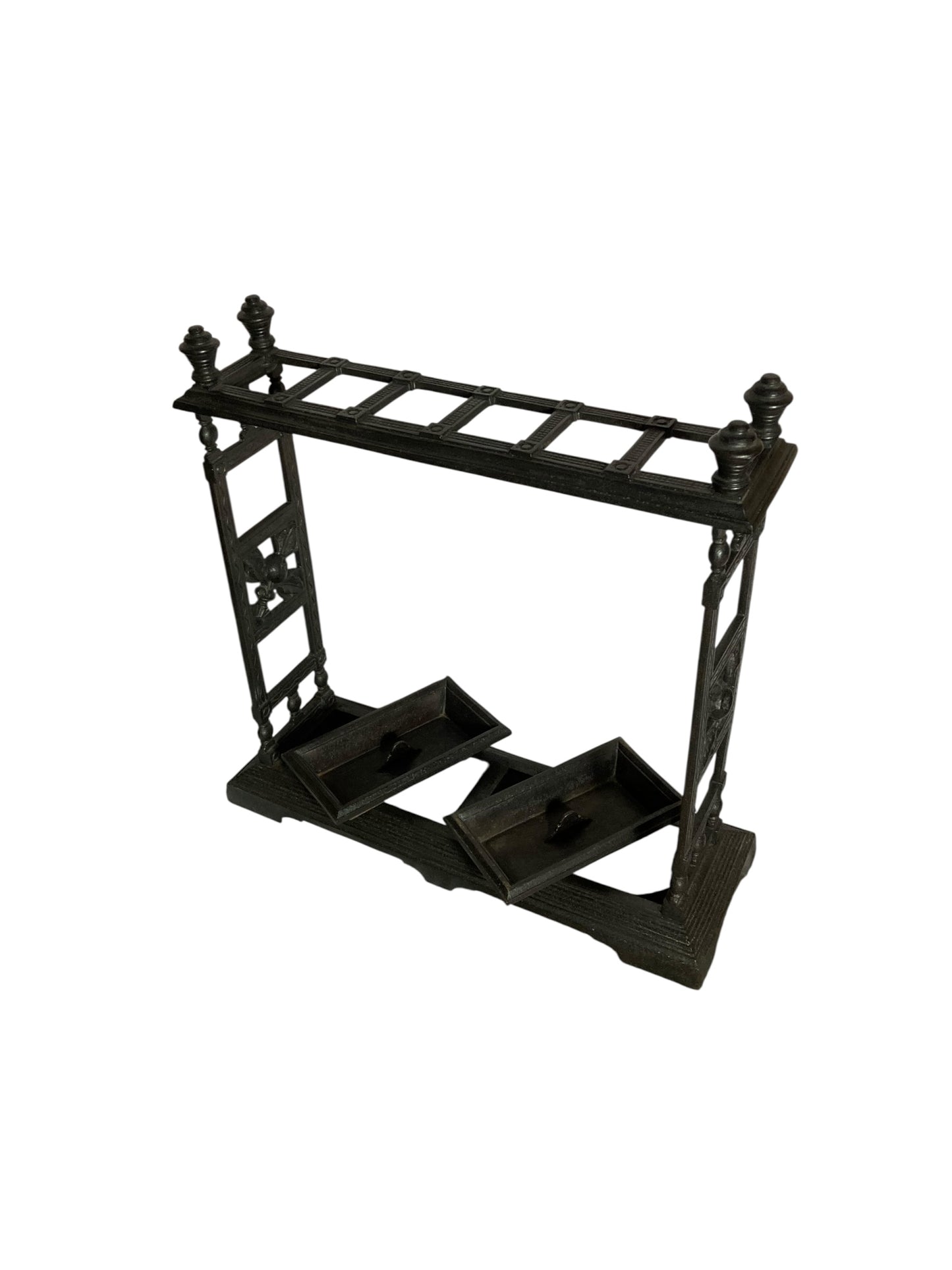 Victorian Cast Iron Umberella Stand with removable drip trays