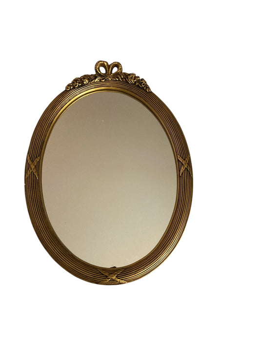 Antique Neoclassical Oval Gilt Wall Mirror