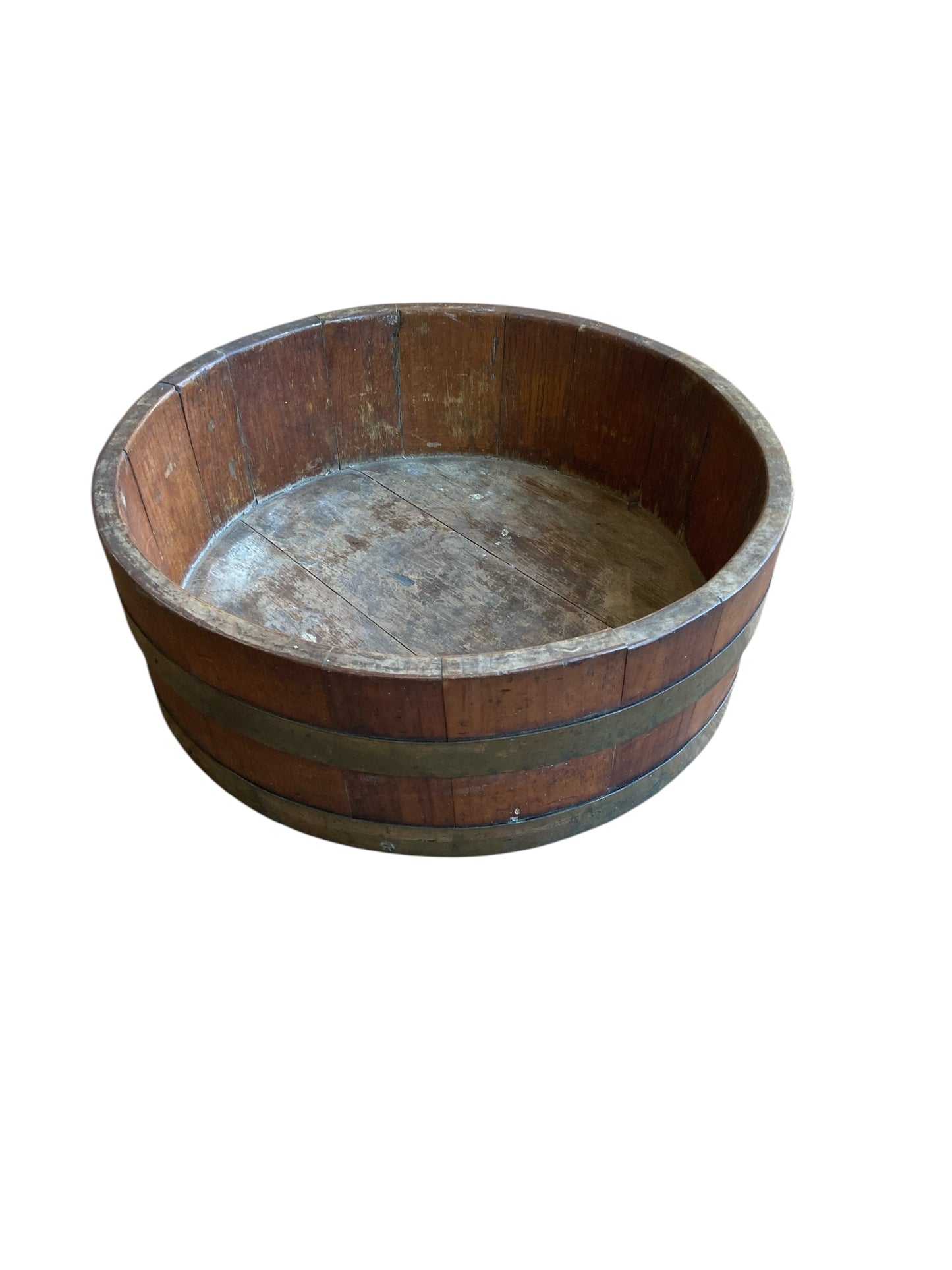 Edwardian Chestnut wood Planter or Ice Bucket.