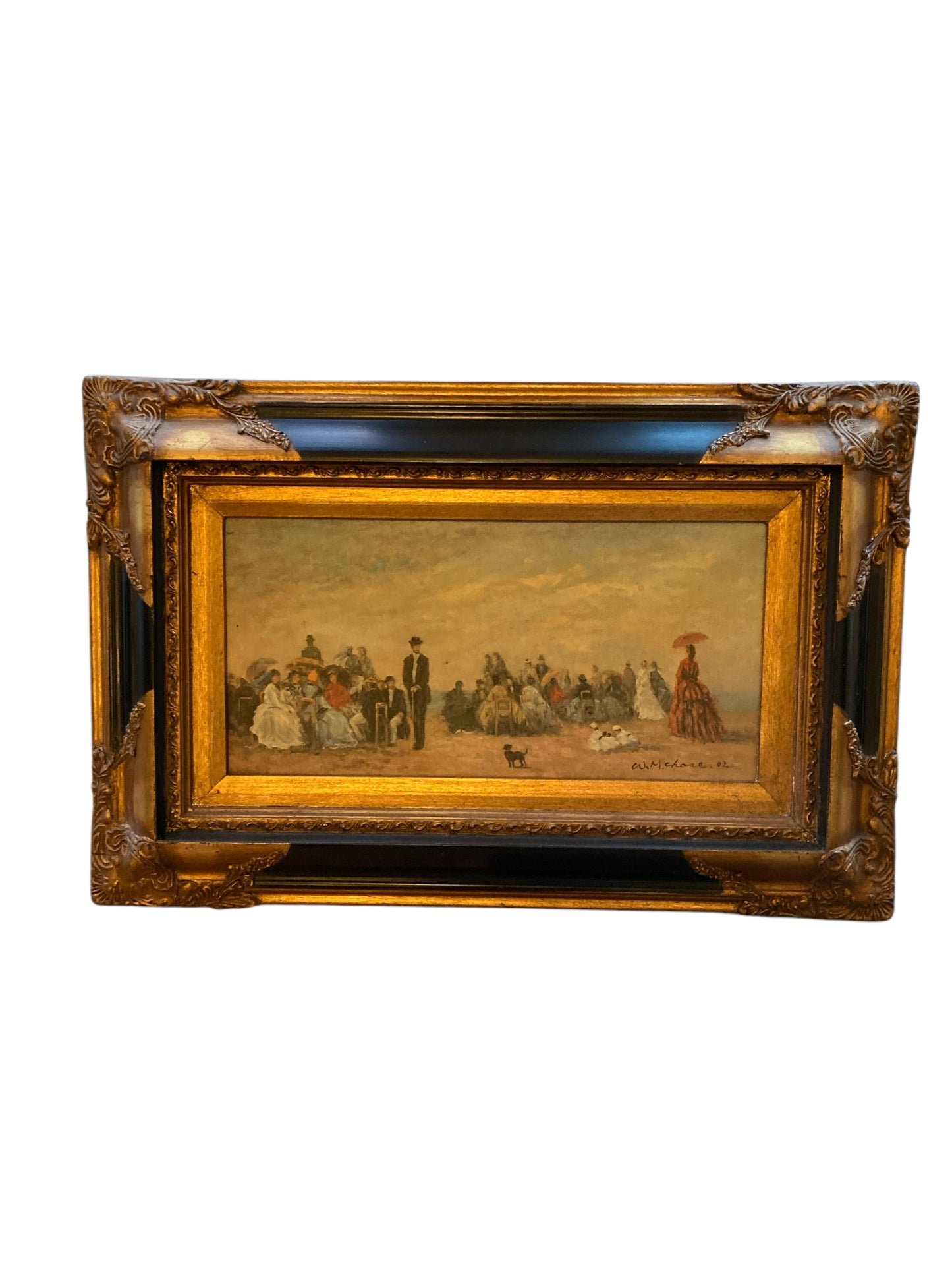 Higgins and Bower Print on Canvass signed W M Chase