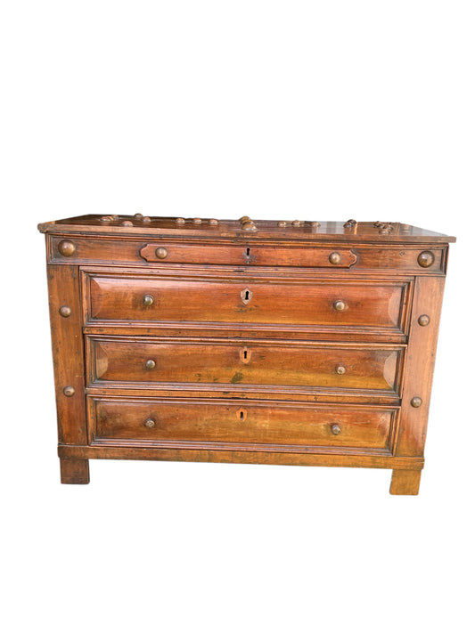 Dutch Walnut Commode Late 18TH Century with hinged Lidded top