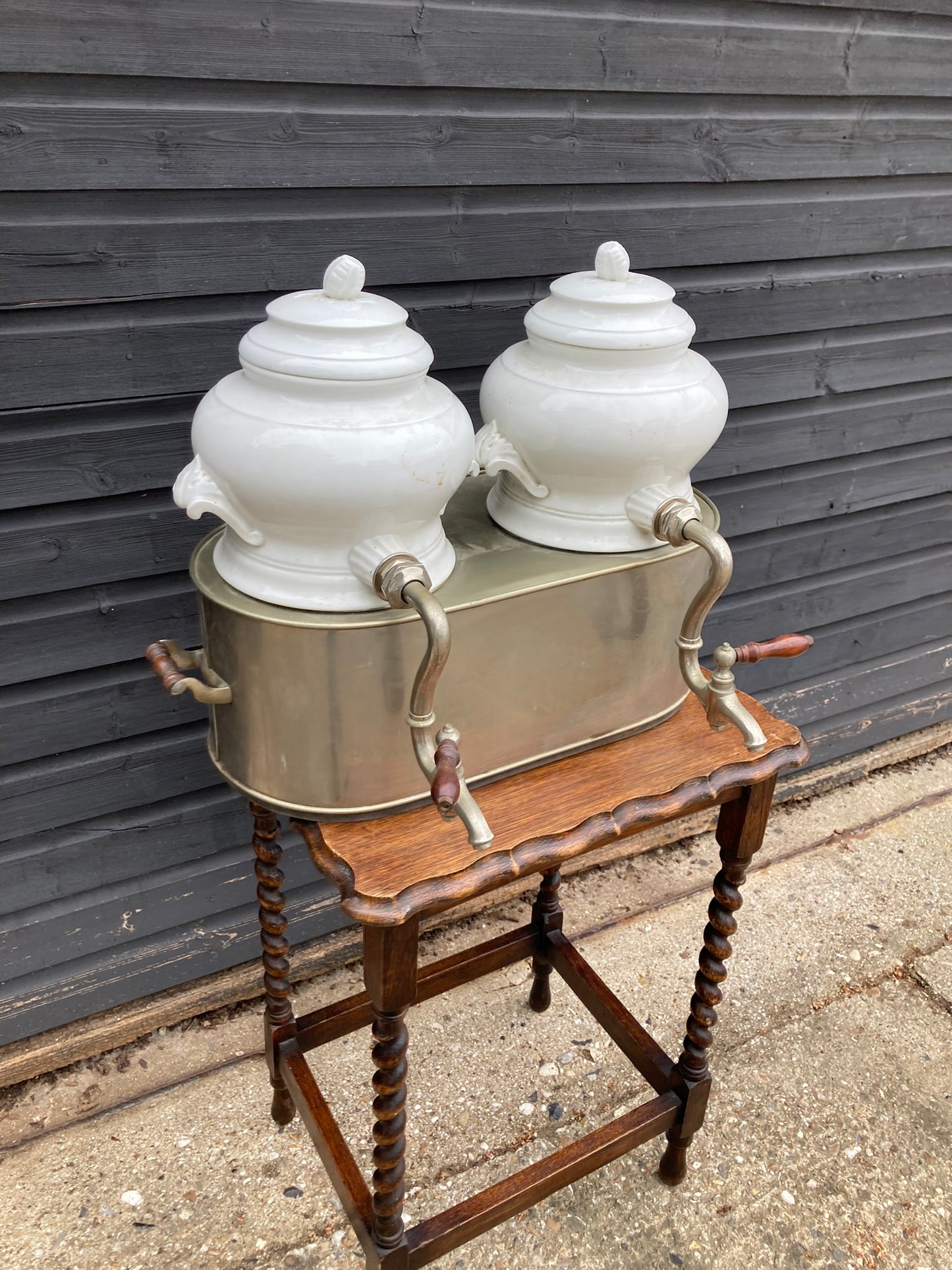 Antique French Milk Warmer Coffee Maker (Jardienere)