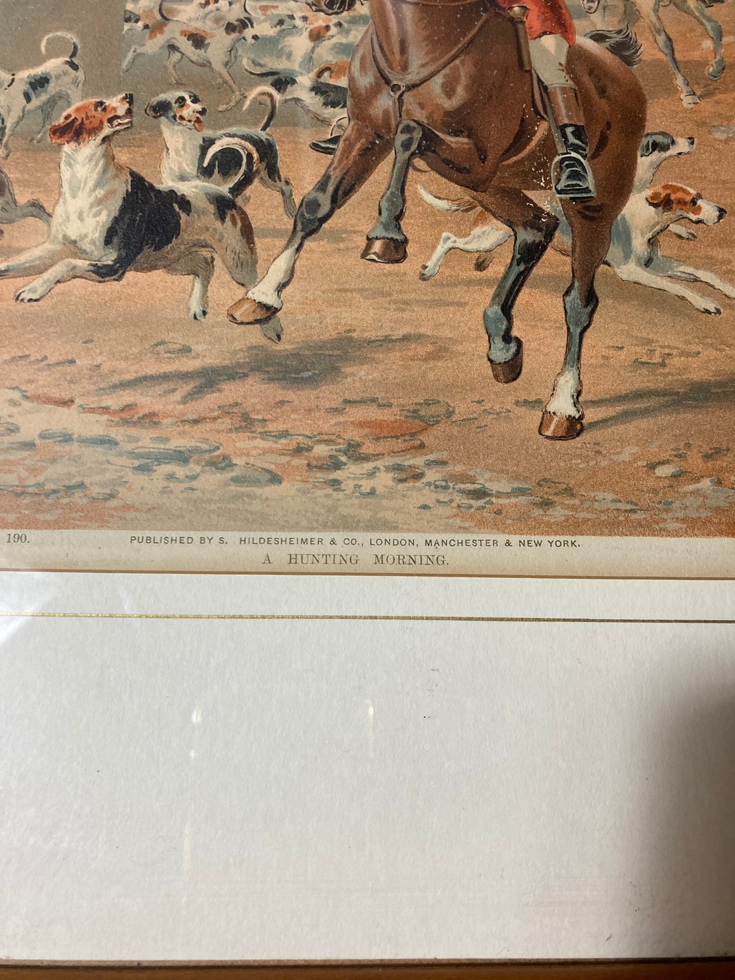 Hand-coloured English Hunting Print Named a Hunting Morning by Henry Alken