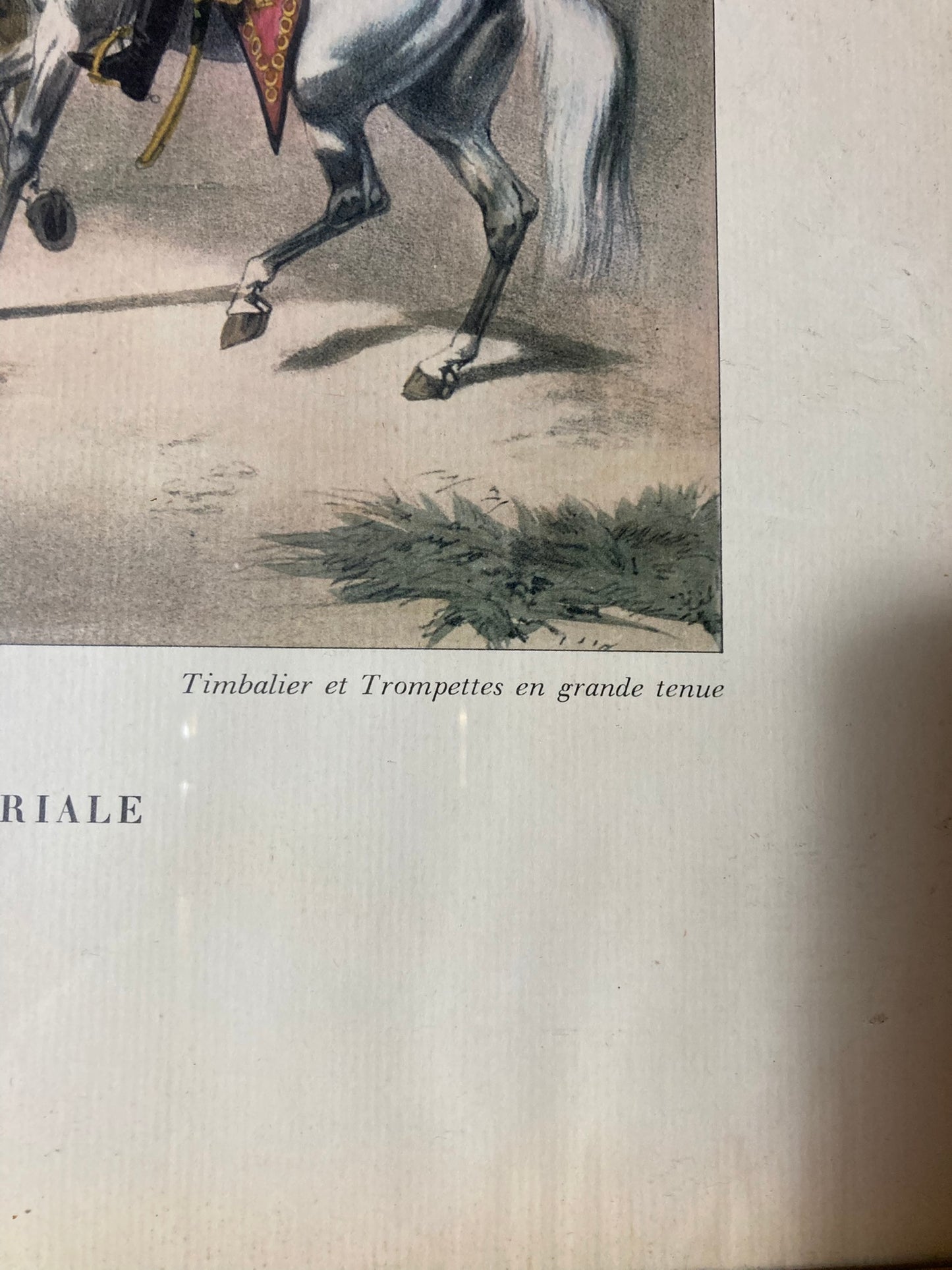 Print depicting soldiers of the Mounted Chasseurs of the Imperial Guard