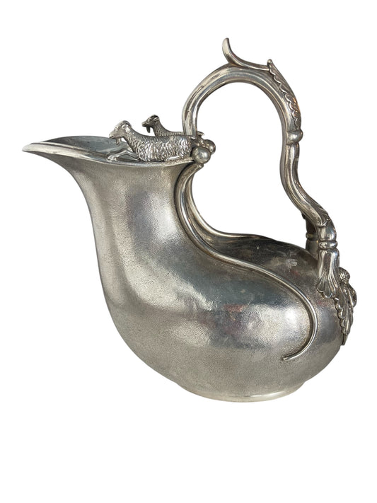 Antique Askos Jug Sterling Silver with markings 19th Century