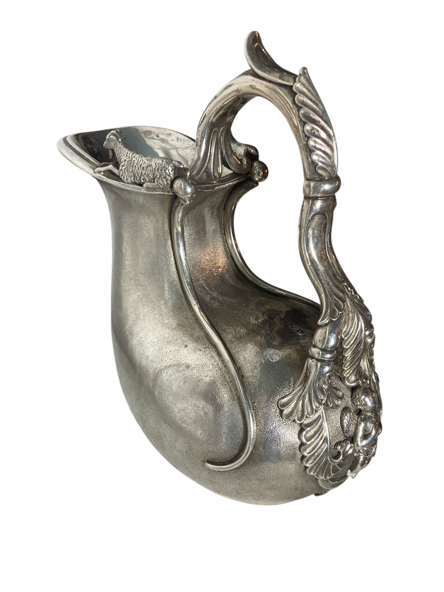 Antique Askos Jug Sterling Silver with markings 19th Century