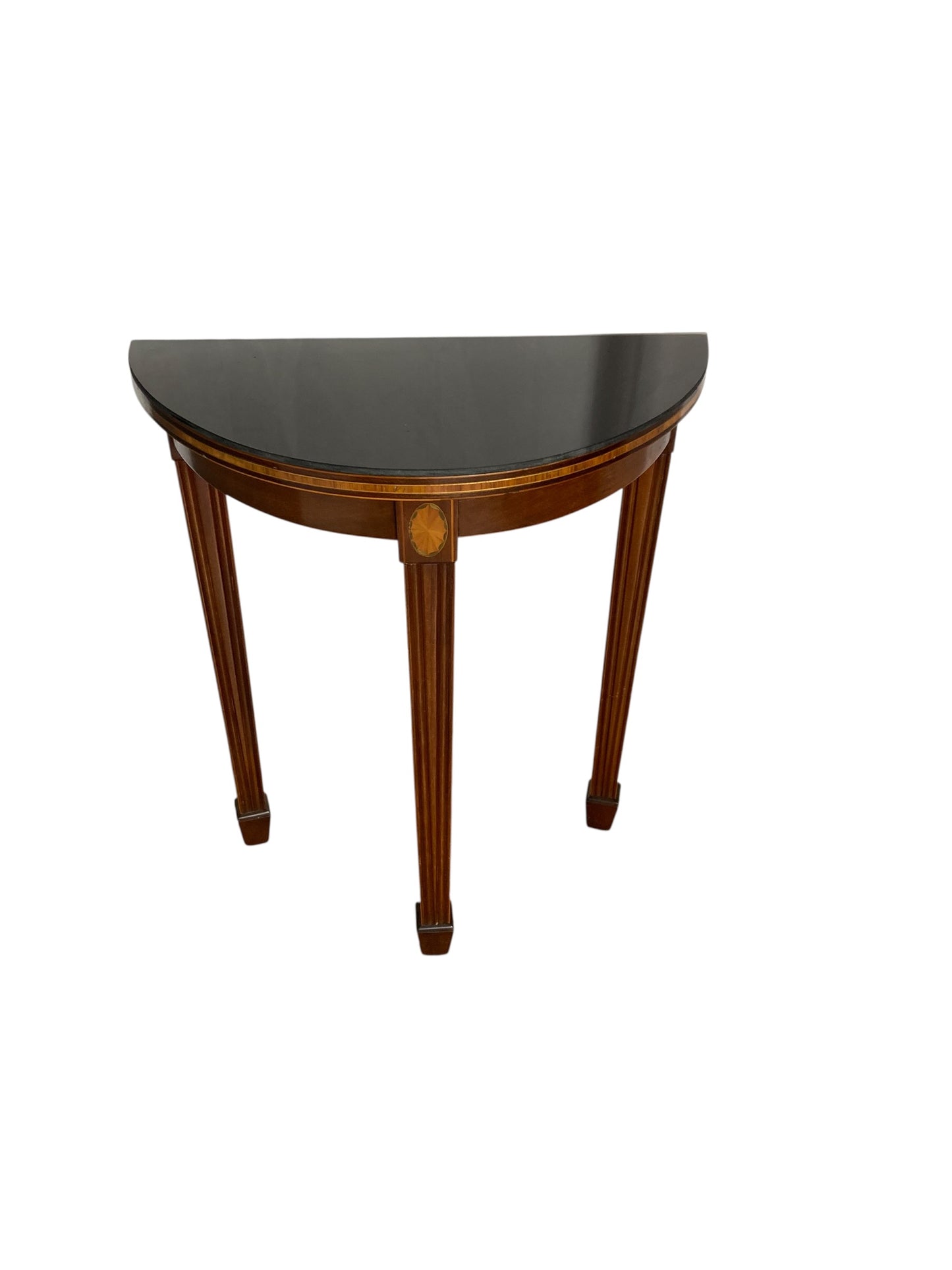 A pair of Maitland-Smith Marlborough Demi Lune occasional wall tables