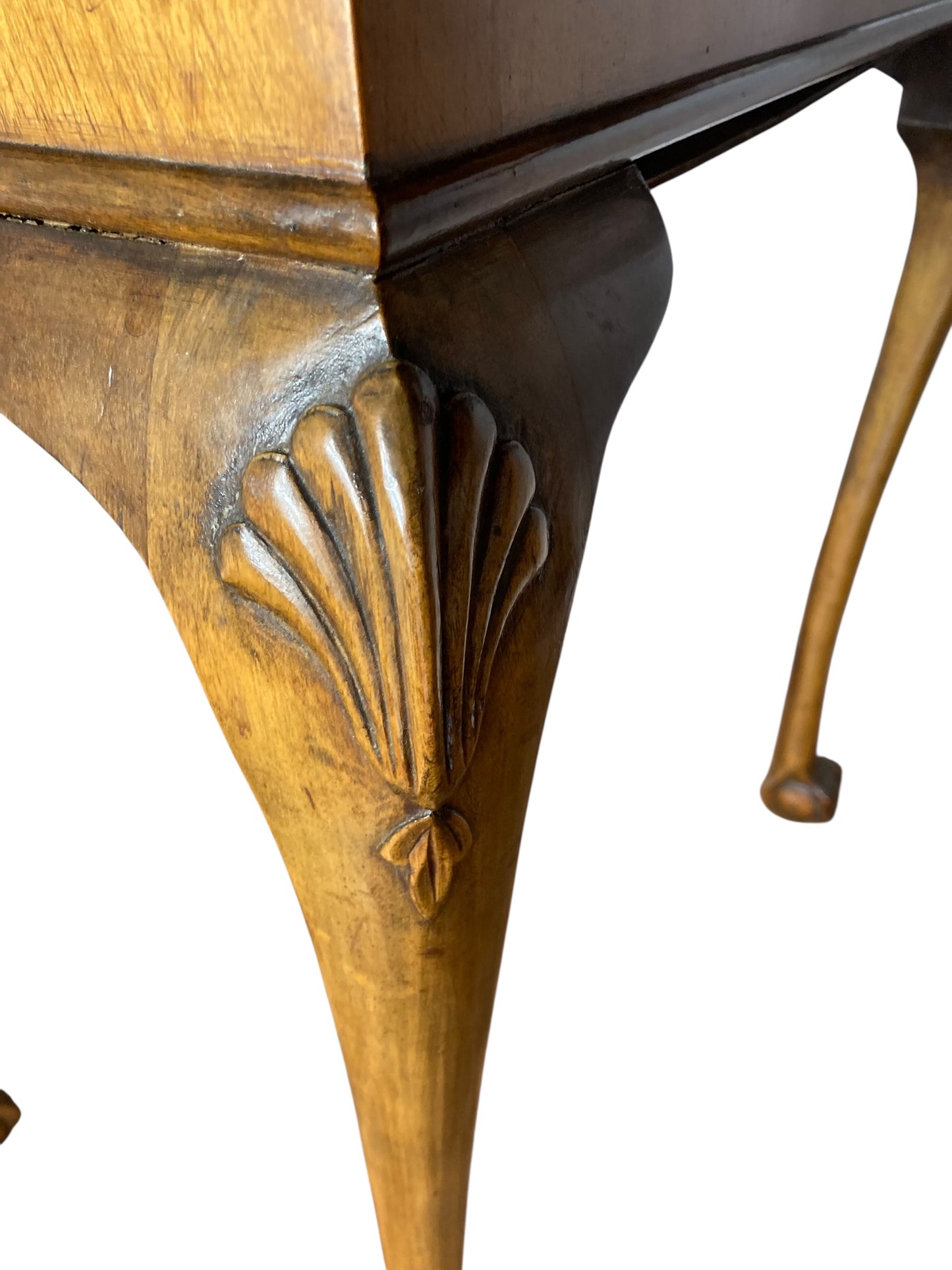 George II style walnut fold-over card table