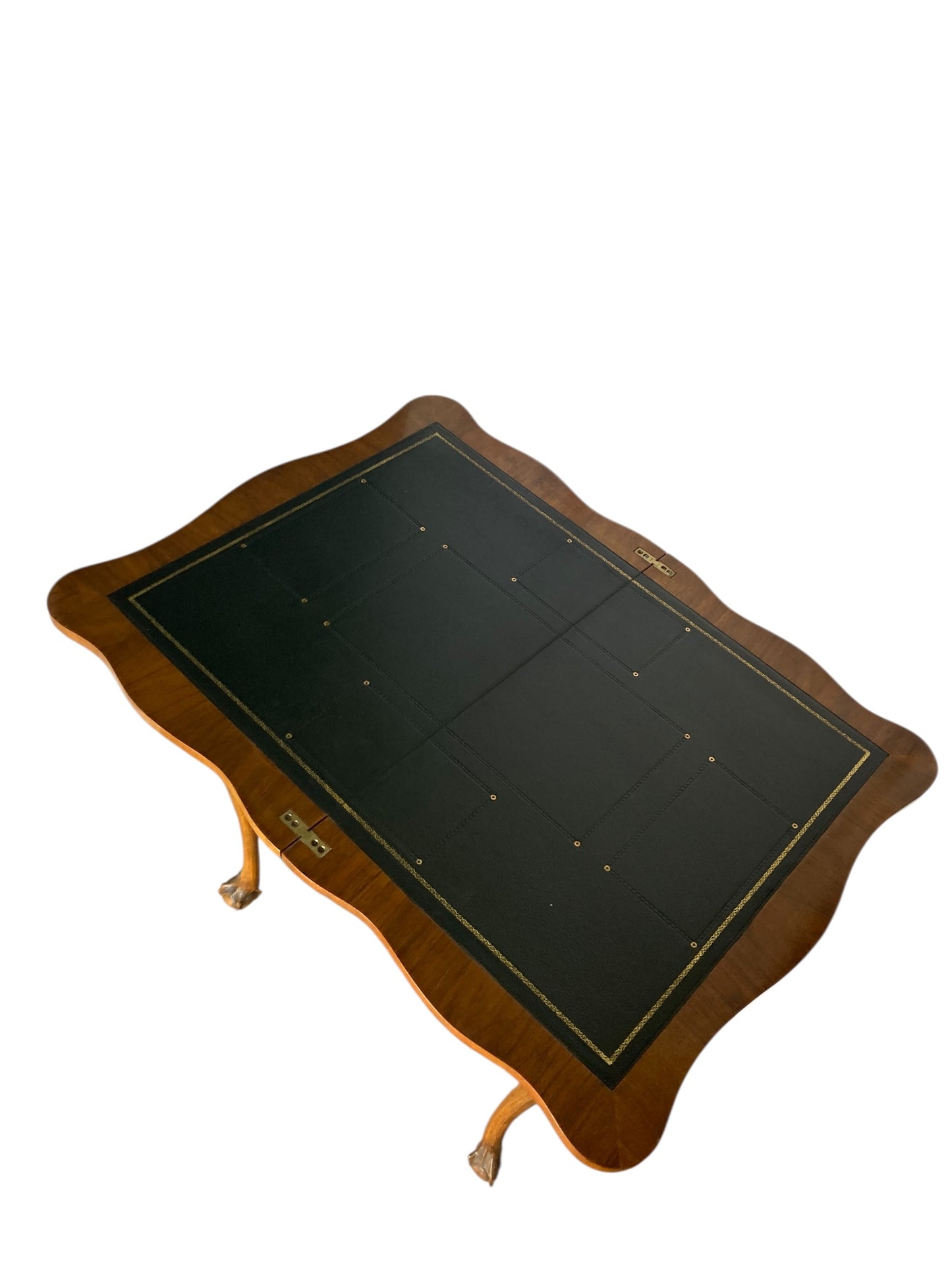 George II style walnut fold-over card table