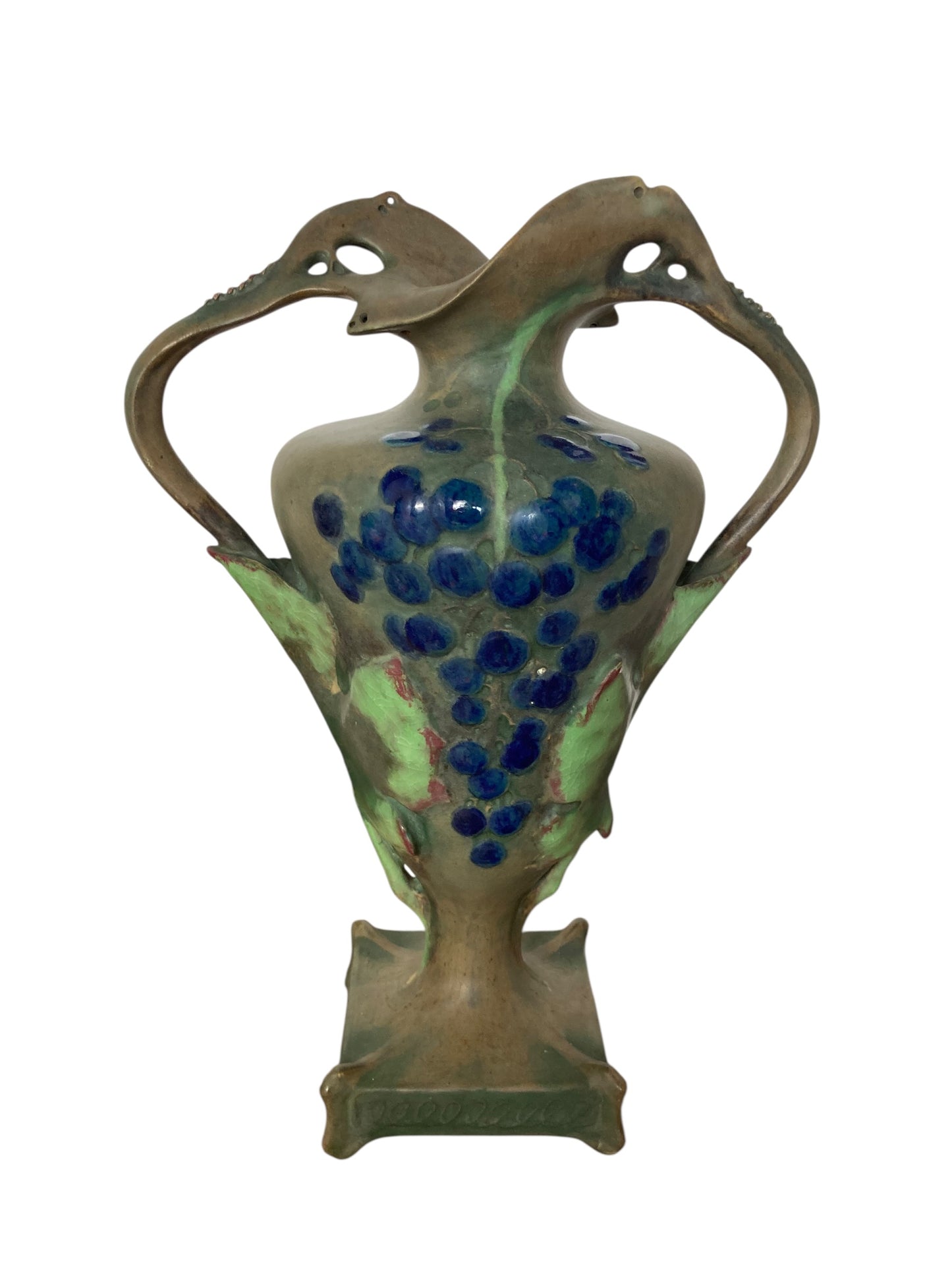 A pair of Art Nouveau porcelain vases, produced by Amphora