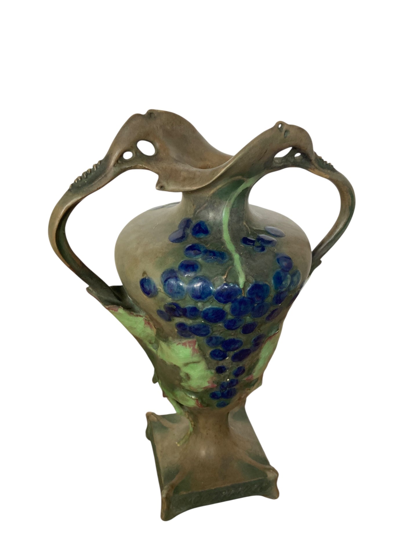 A pair of Art Nouveau porcelain vases, produced by Amphora