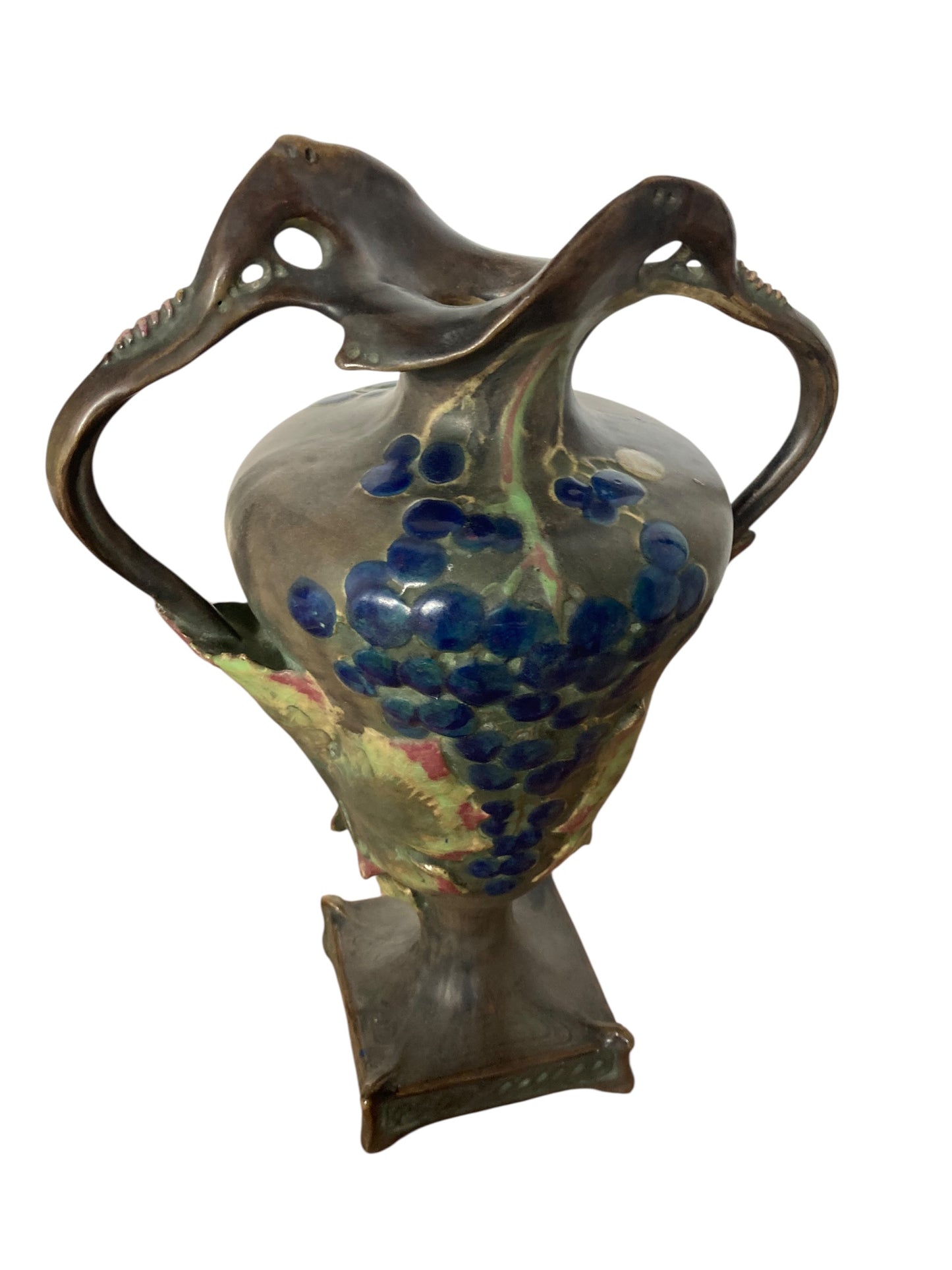 A pair of Art Nouveau porcelain vases, produced by Amphora