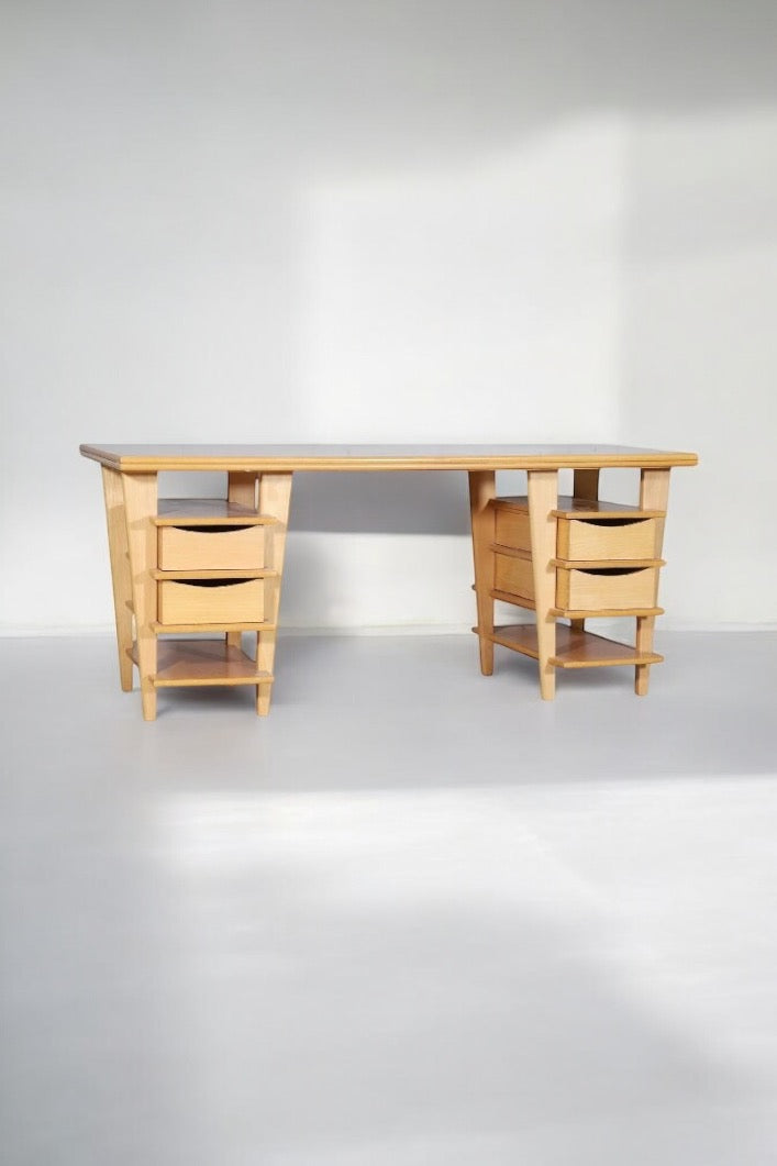 Sir Terence Conran Maple Pedestal Double sided Desk