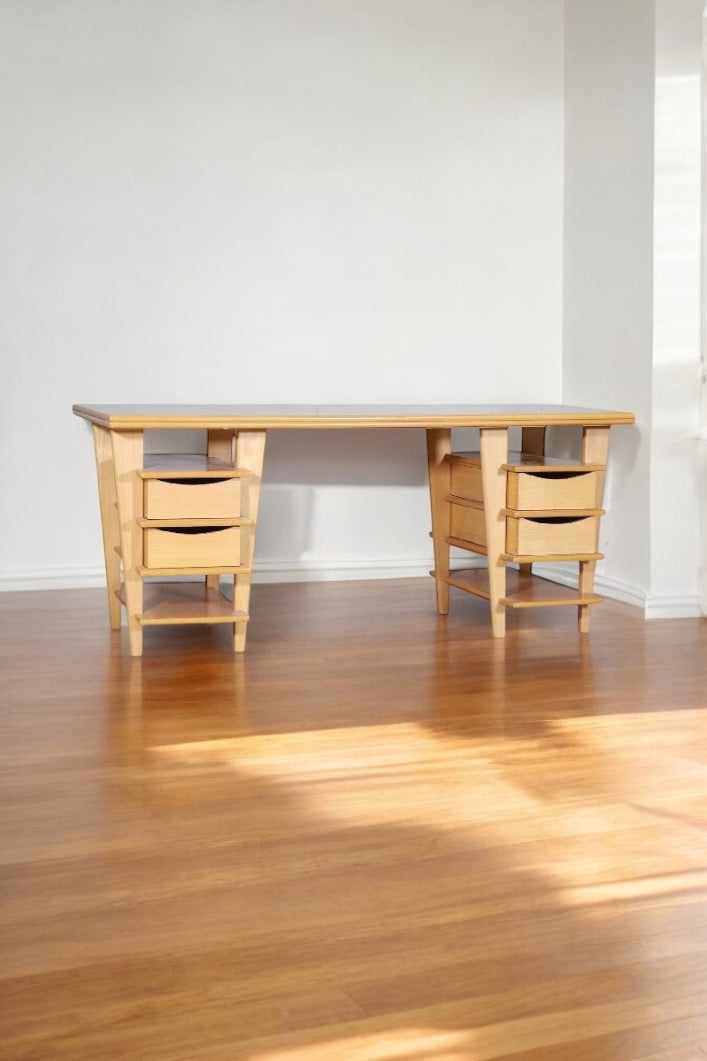 Sir Terence Conran Maple Pedestal Double sided Desk