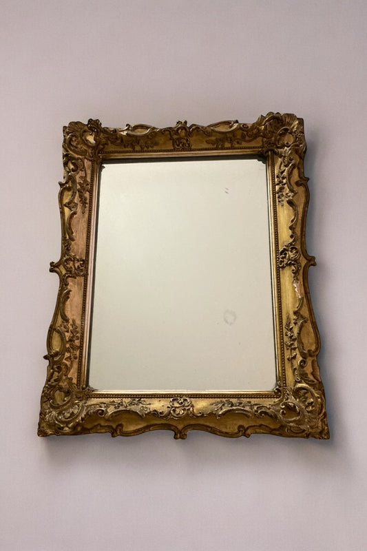 Rococo style gilt gesso rectangular wall mirror