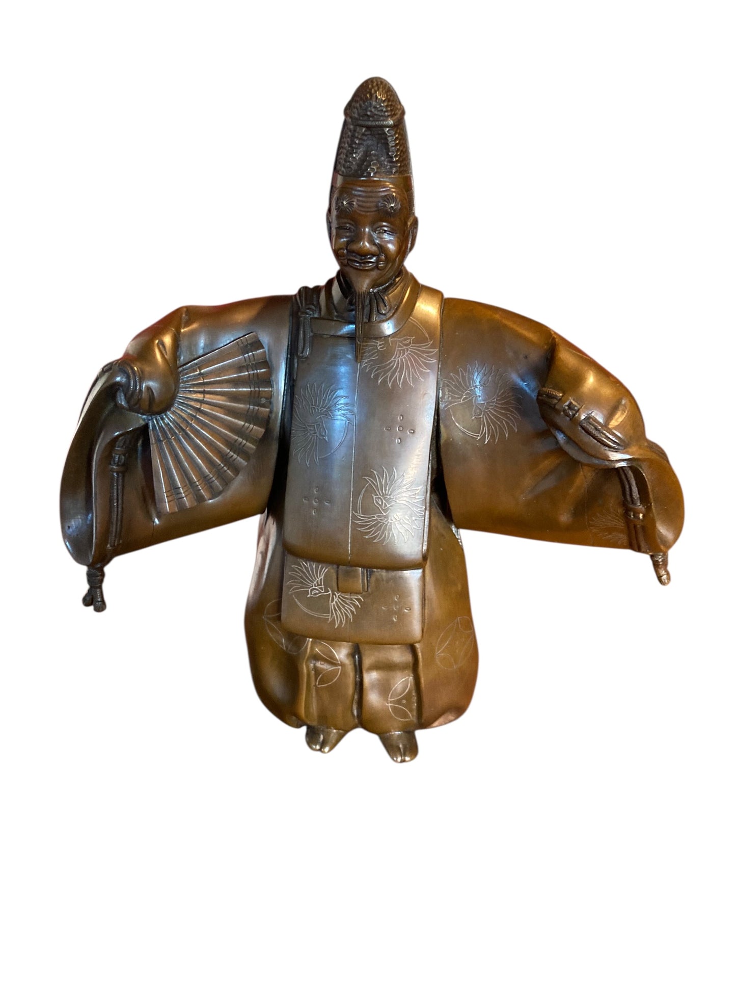 Japanese Bronze Noh actor, Meiji Period (1868-1912), Signed 'Matsumori'