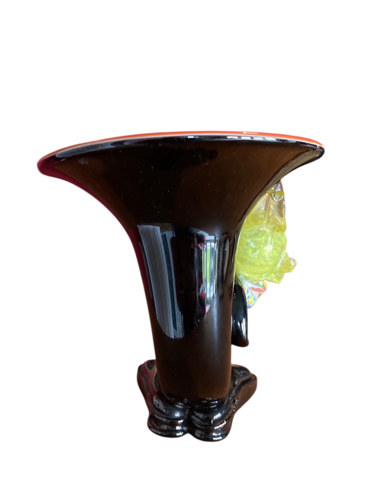 Vintage Murano glass clown vase