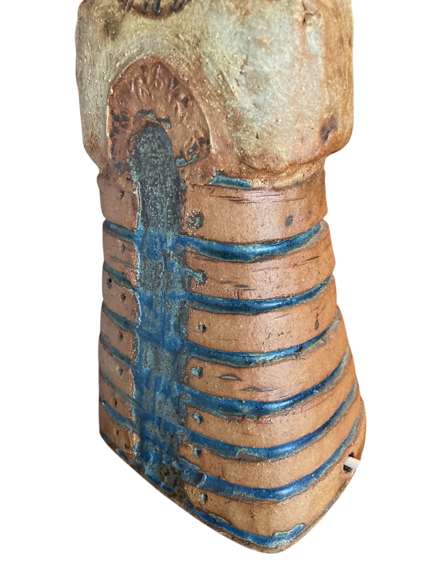 Brutalist stoneware table lamp by Bernard Rooke