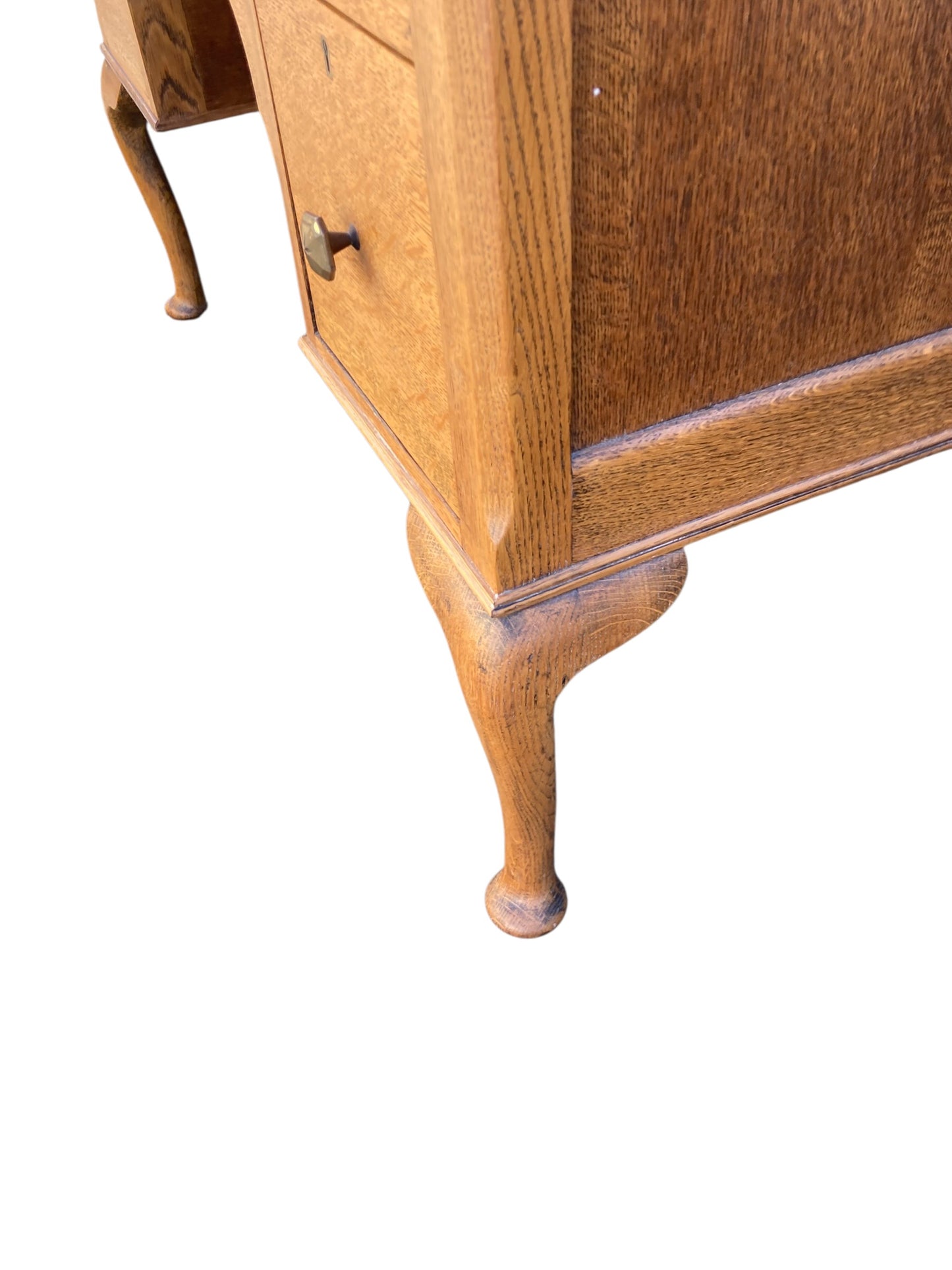 Antique Oak Queen Anne Writing, Dressing Table or Low Boy
