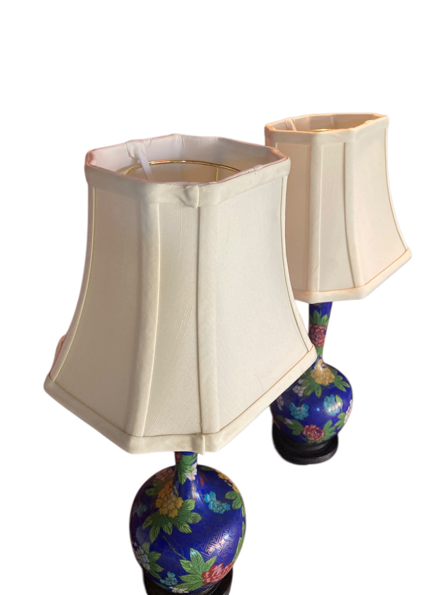 Pair of Chinese Cloisonné table lamps