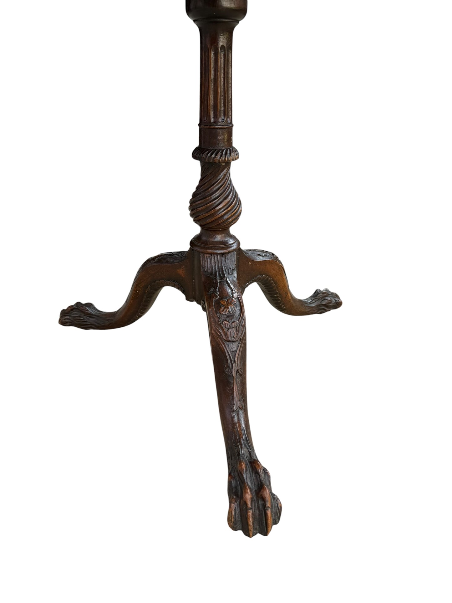 Oval Topped Piecrust Mahogany Tri Legged Side Table Circa 1800's