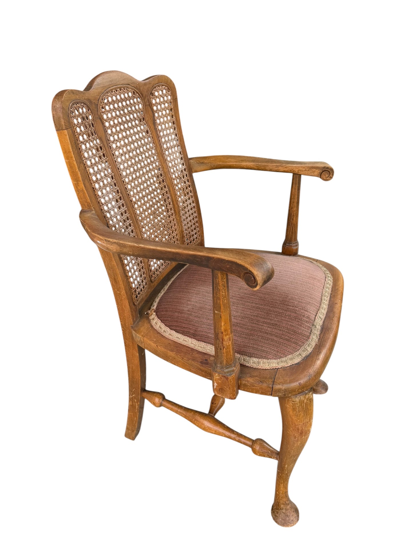 Antique French Louis XV style fauteuil armchair