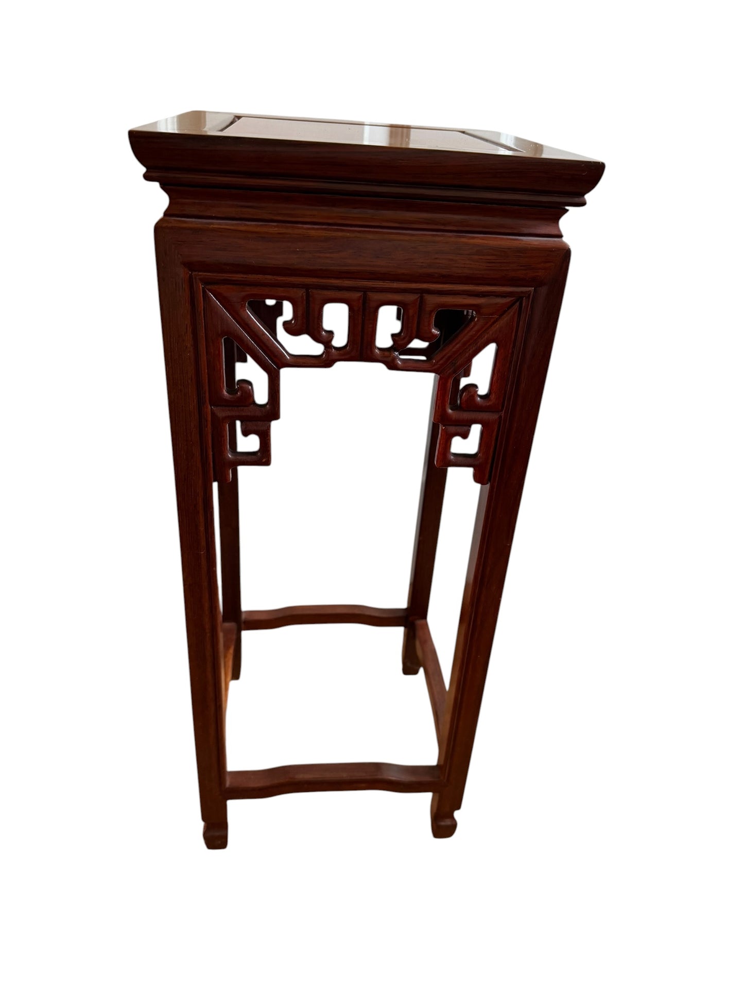 Pair of matching Chinese hardwood plant stands