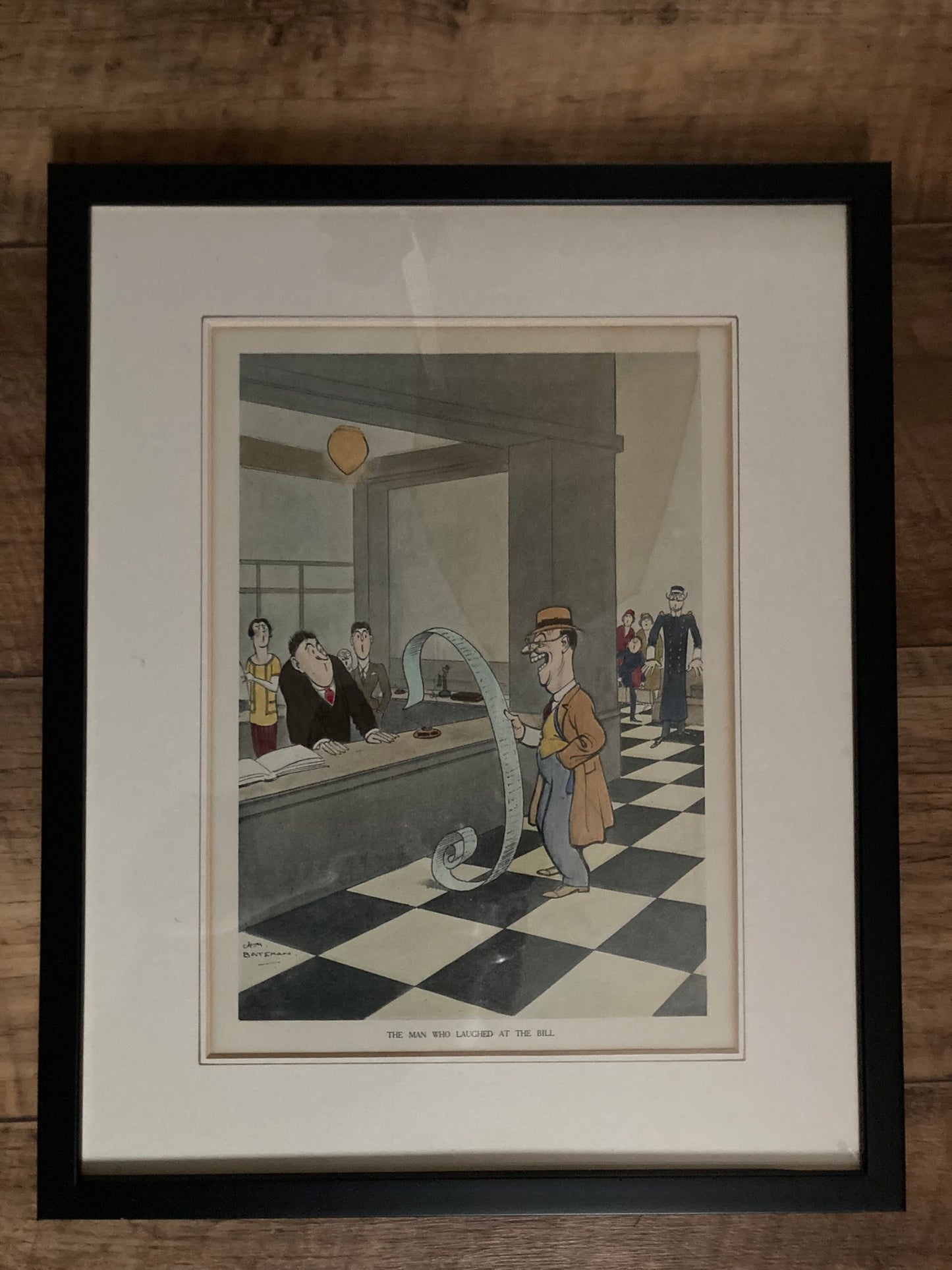 Two Animated Prints Hotel Restaurant Scene