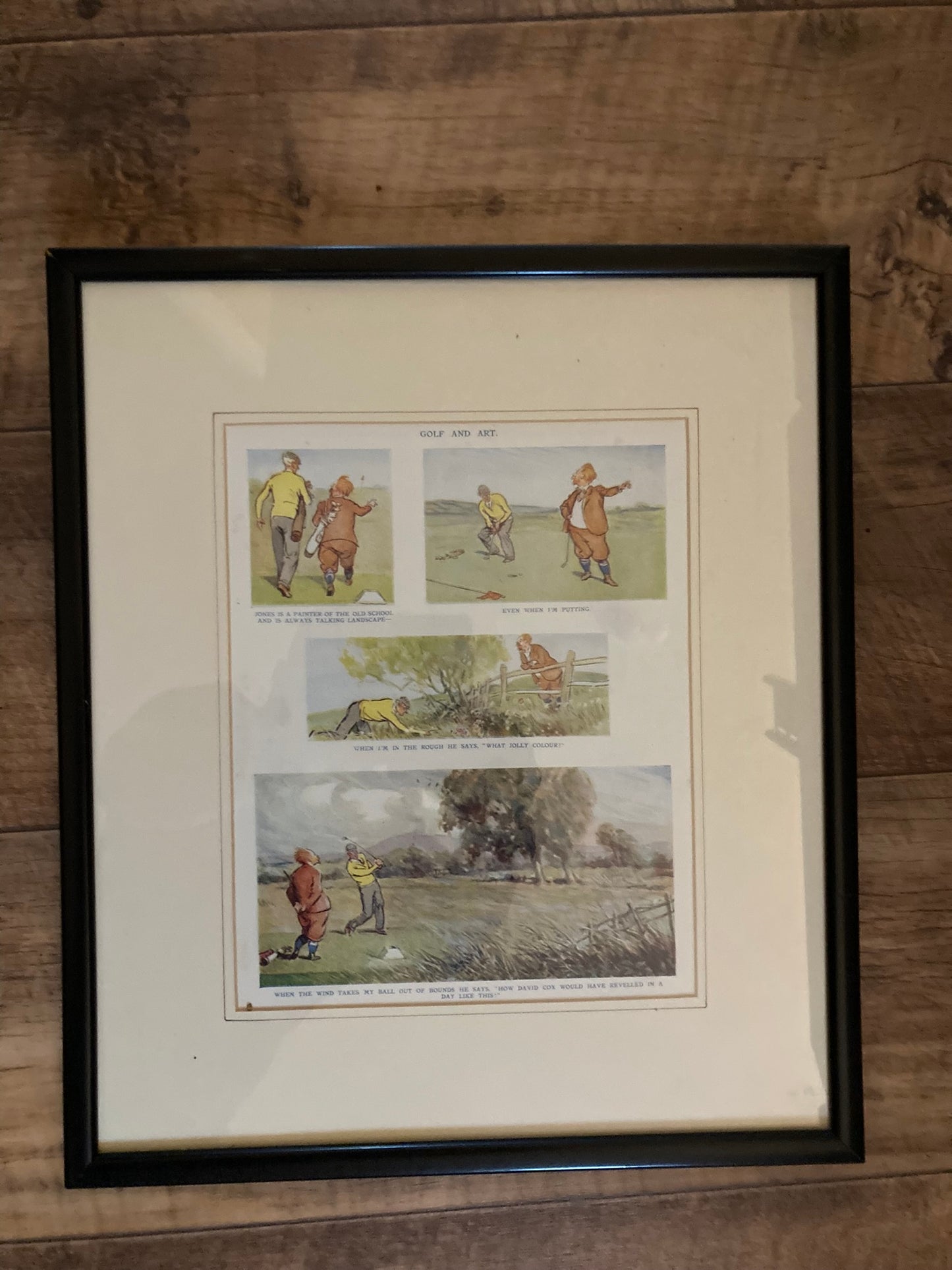 Two animated, cartoon character golfing prints