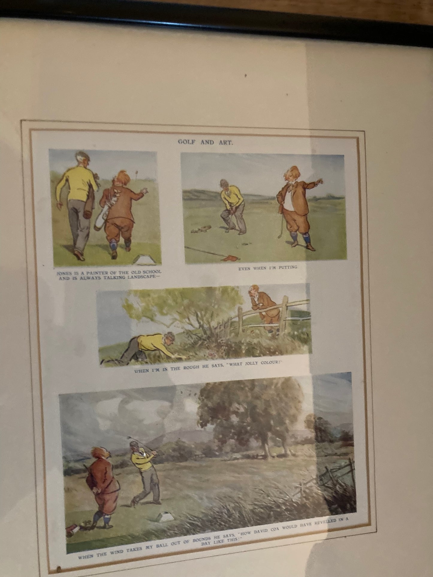 Two animated, cartoon character golfing prints