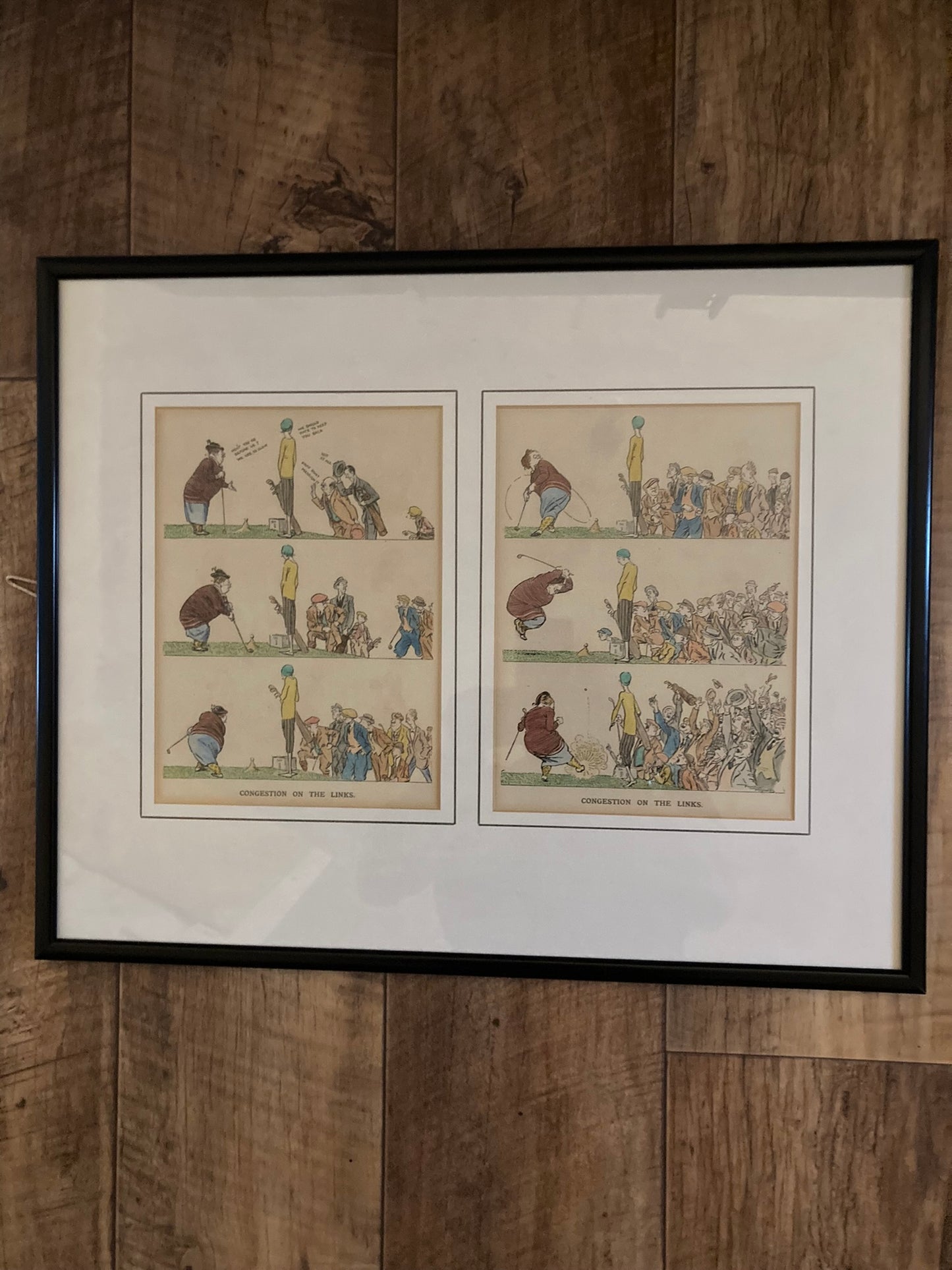 Two animated, cartoon character golfing prints