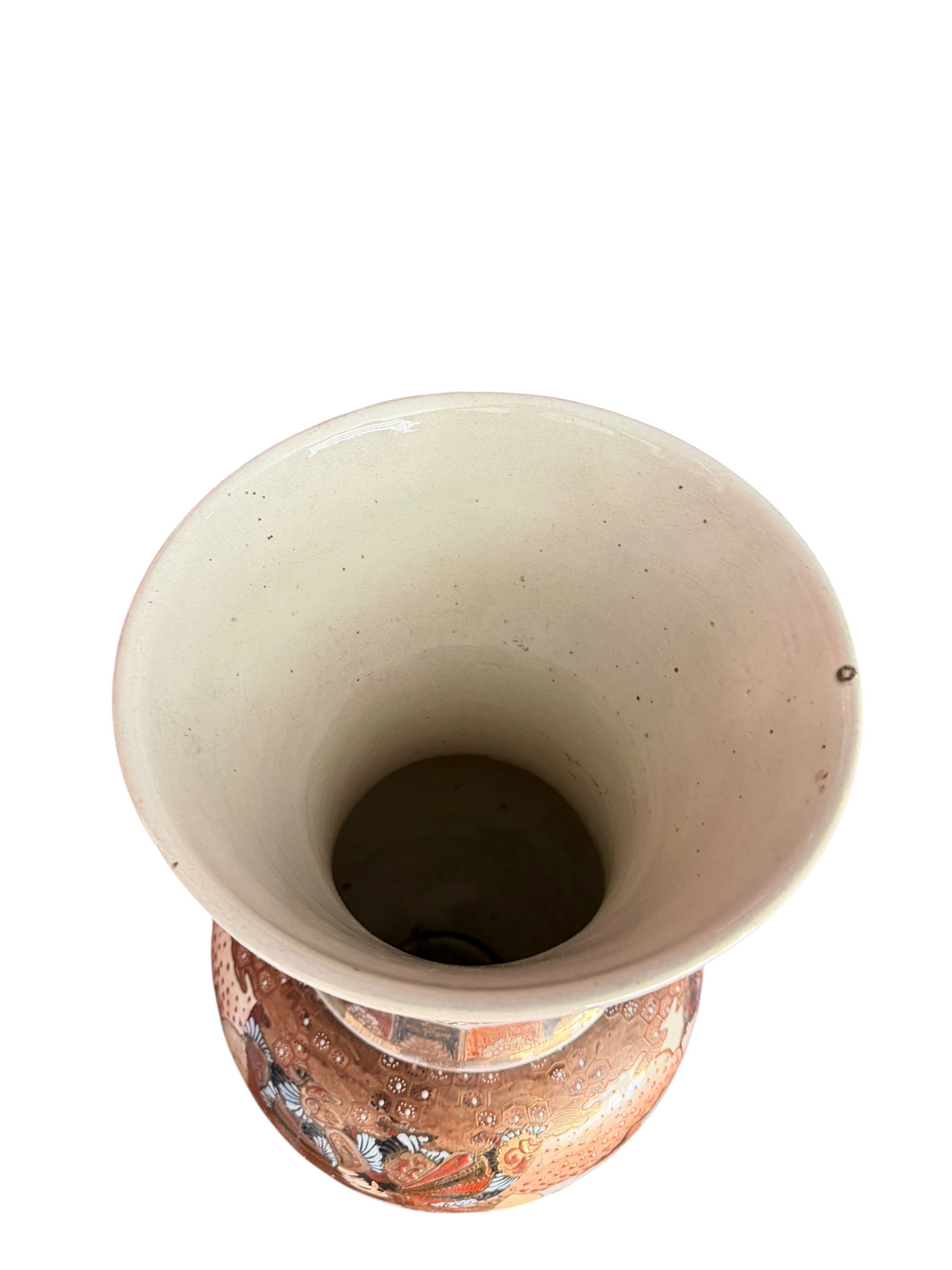 Antique Japanese earthenware Satsuma Style Vase