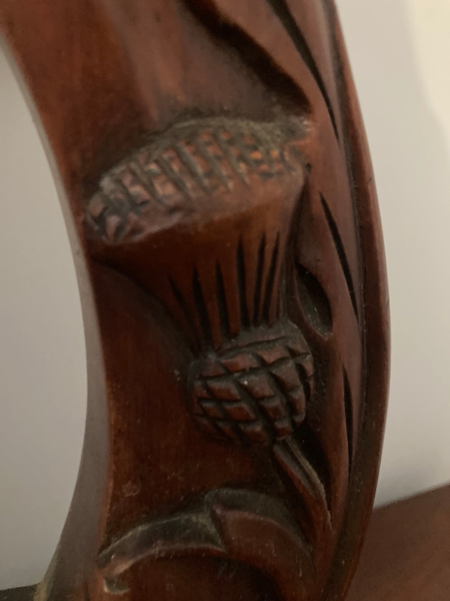 Victorian Mahogany Dressing Table swing Mirror Carved Scottish Thistle Carving Late 19 Century
