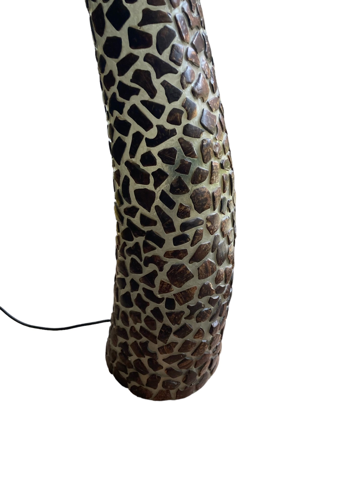 Illuminated resin sculpture floor or table lamp