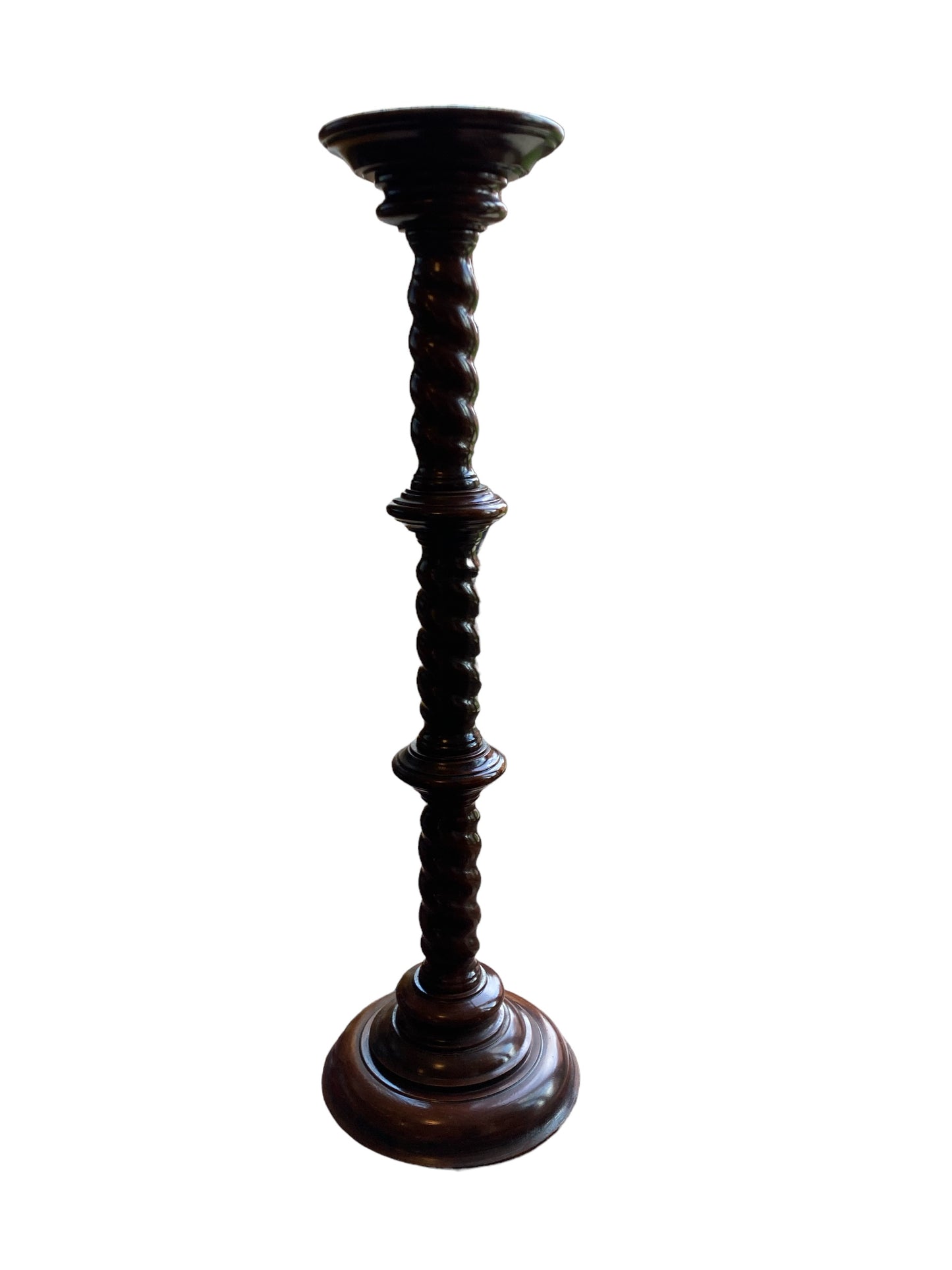 19th Century Carved Mahogany Pedestal Torchere/ Jardinere