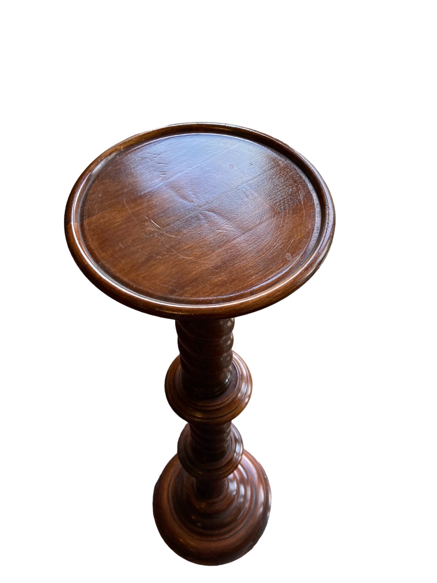 19th Century Carved Mahogany Pedestal Torchere/ Jardinere