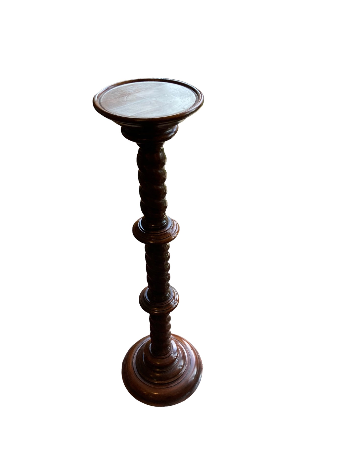 19th Century Carved Mahogany Pedestal Torchere/ Jardinere