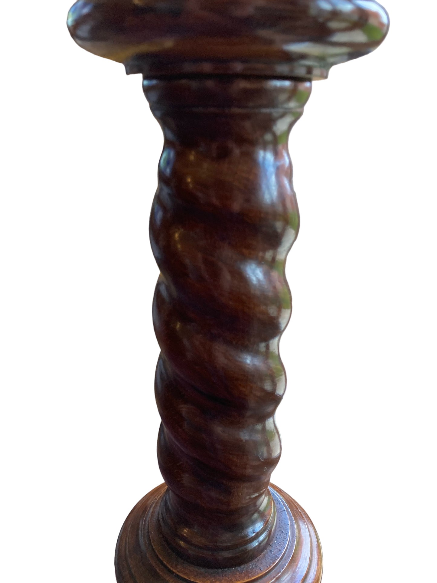 19th Century Carved Mahogany Pedestal Torchere/ Jardinere