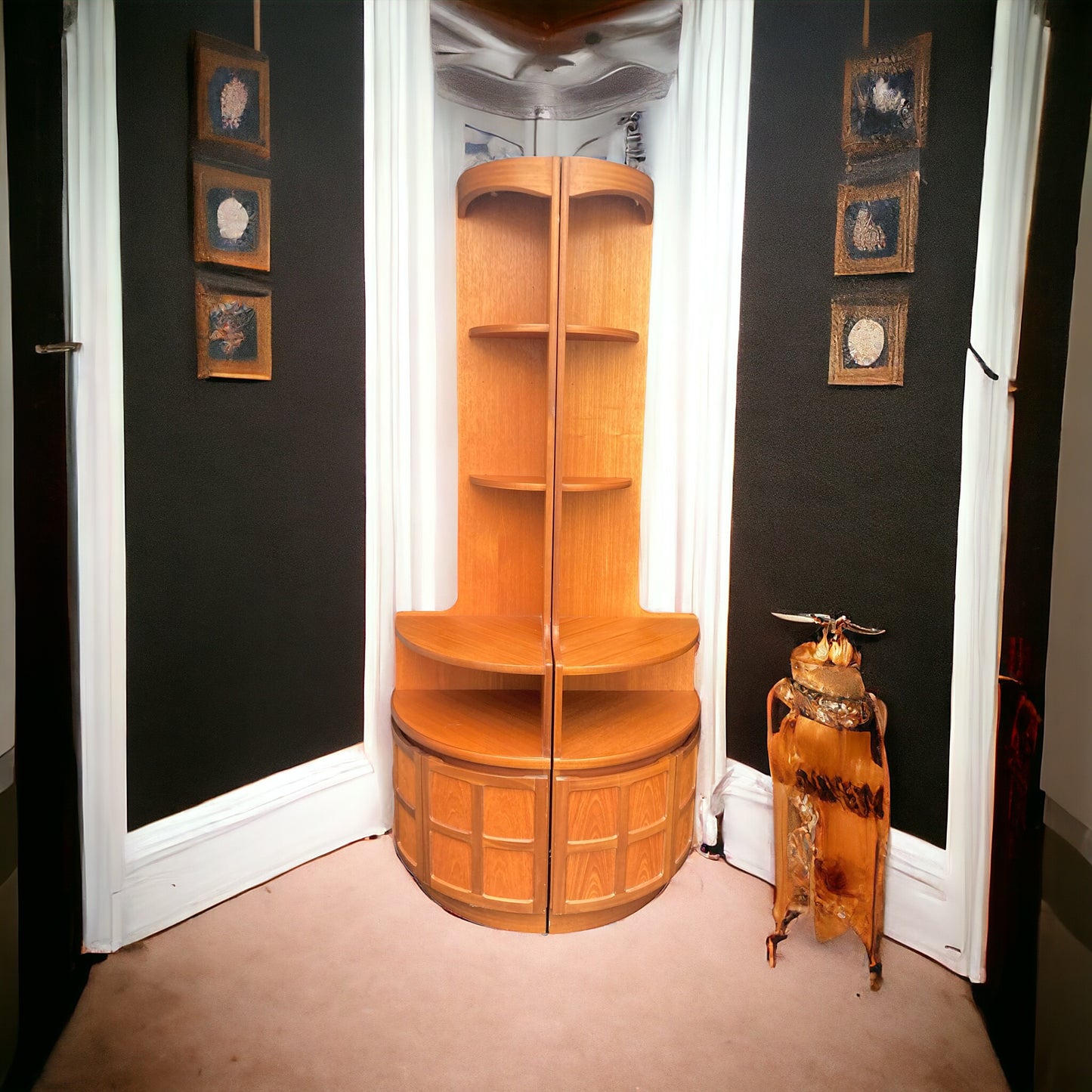 A pair of Mid Century Nathan Teak Corner Units