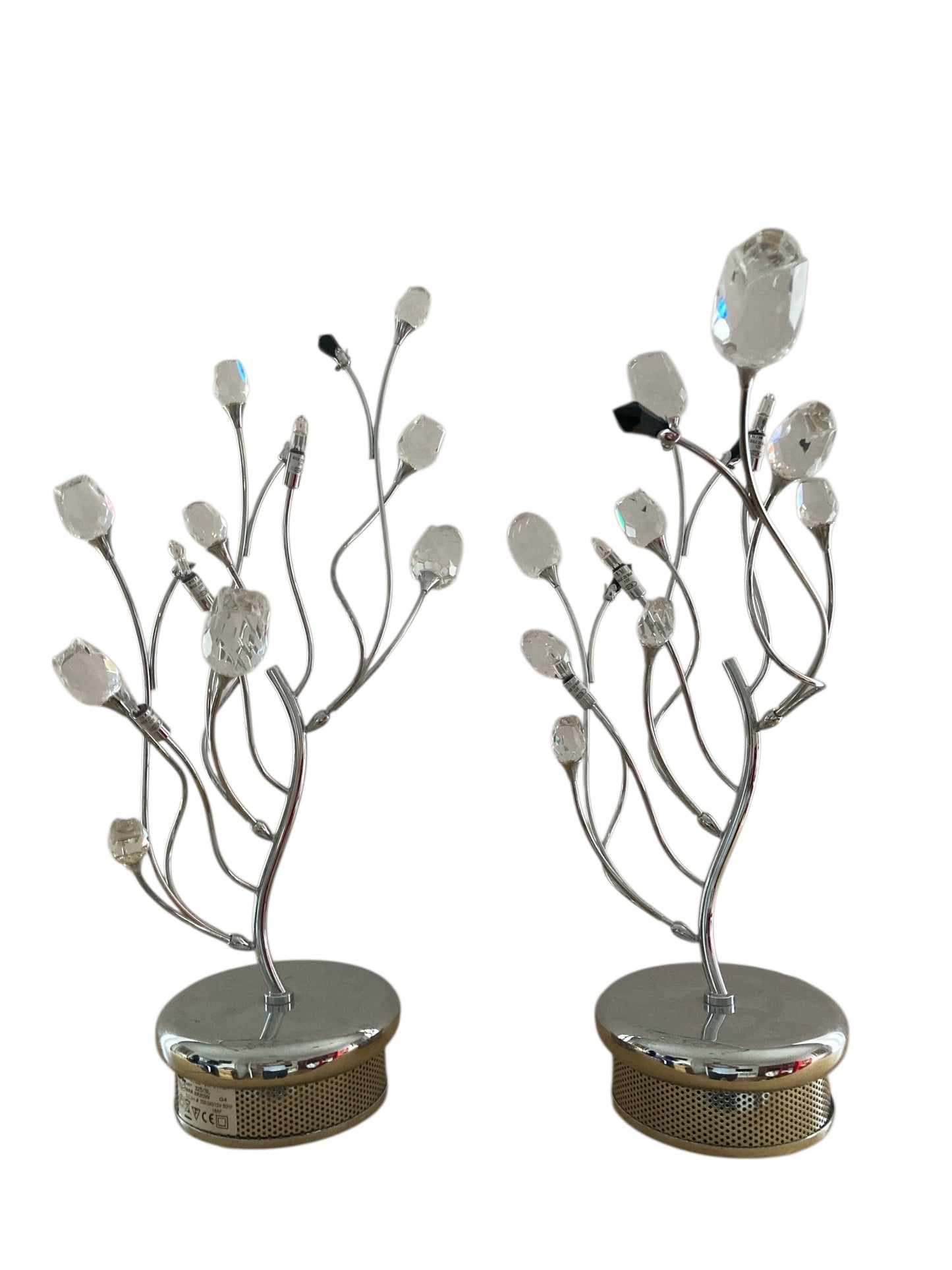 Pair of Contemporary Italian Chrome Table Lamps