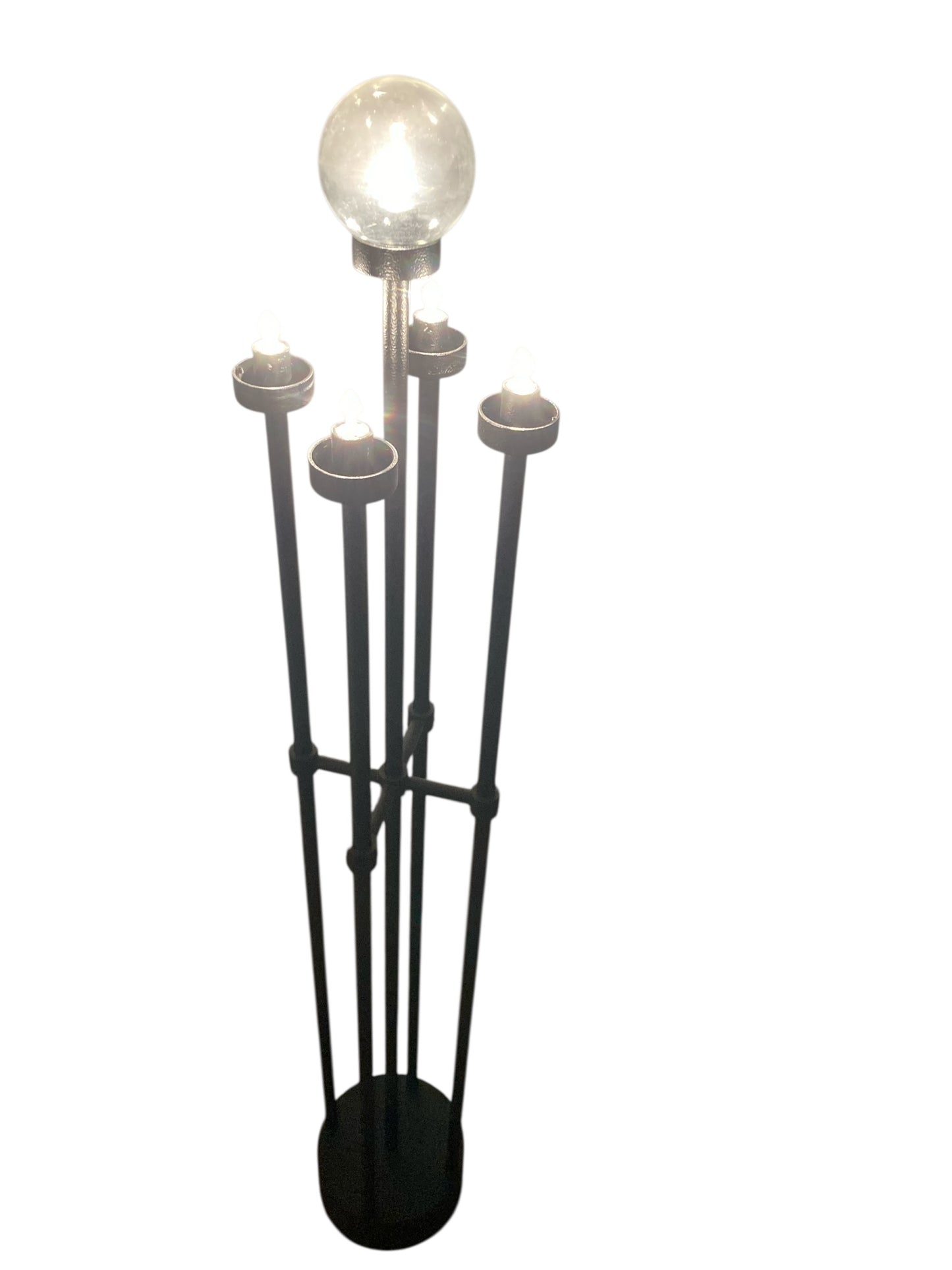 A pair of Italian metal floor lamps