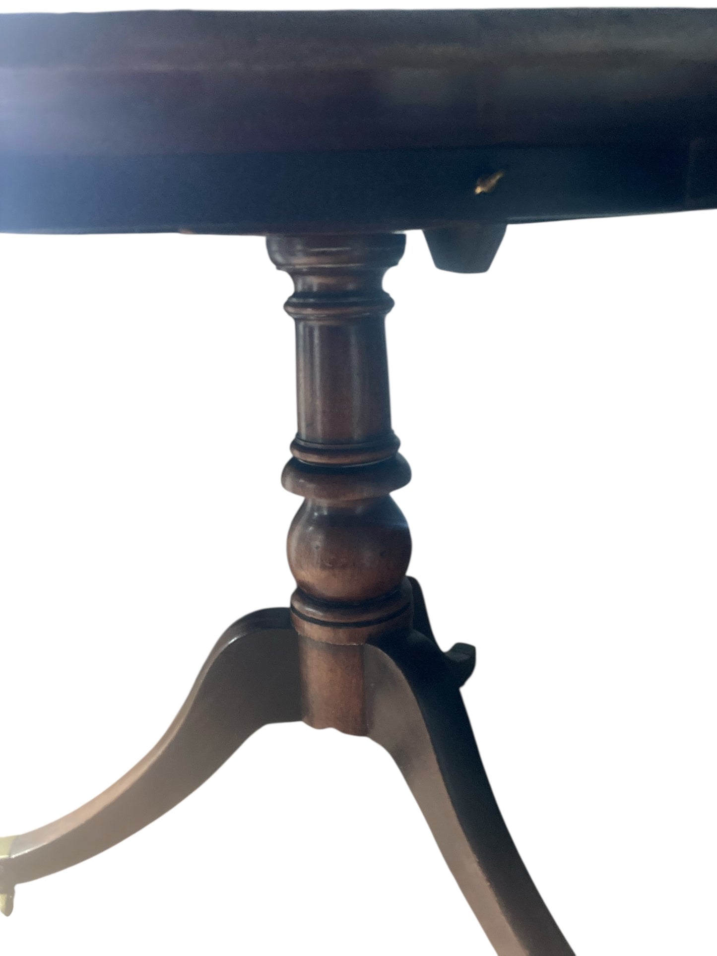 Georgian mahogany Tilt top table on brass castors