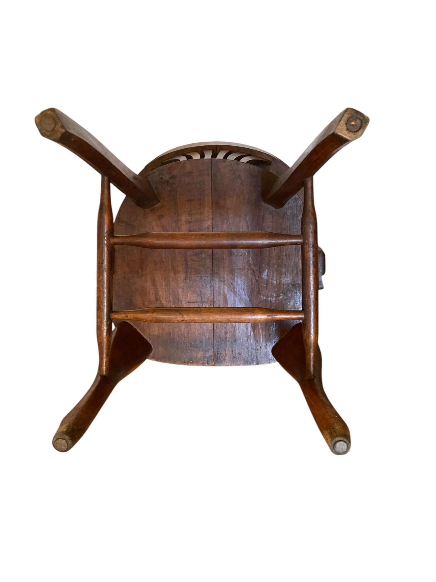 Antique Victorian Oak Desk Office or Side Chair 1890's Original Condition