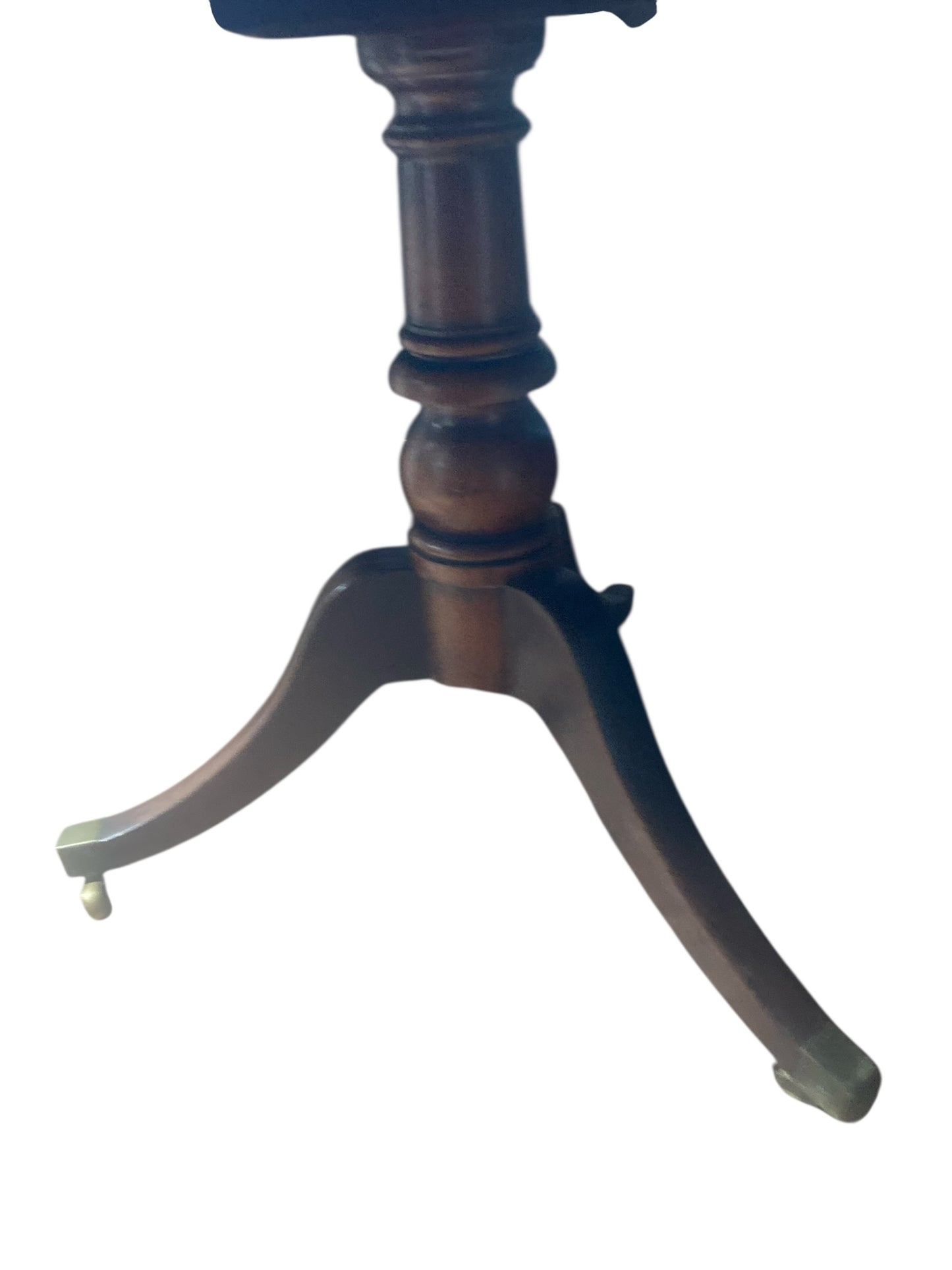 Georgian mahogany Tilt top table on brass castors