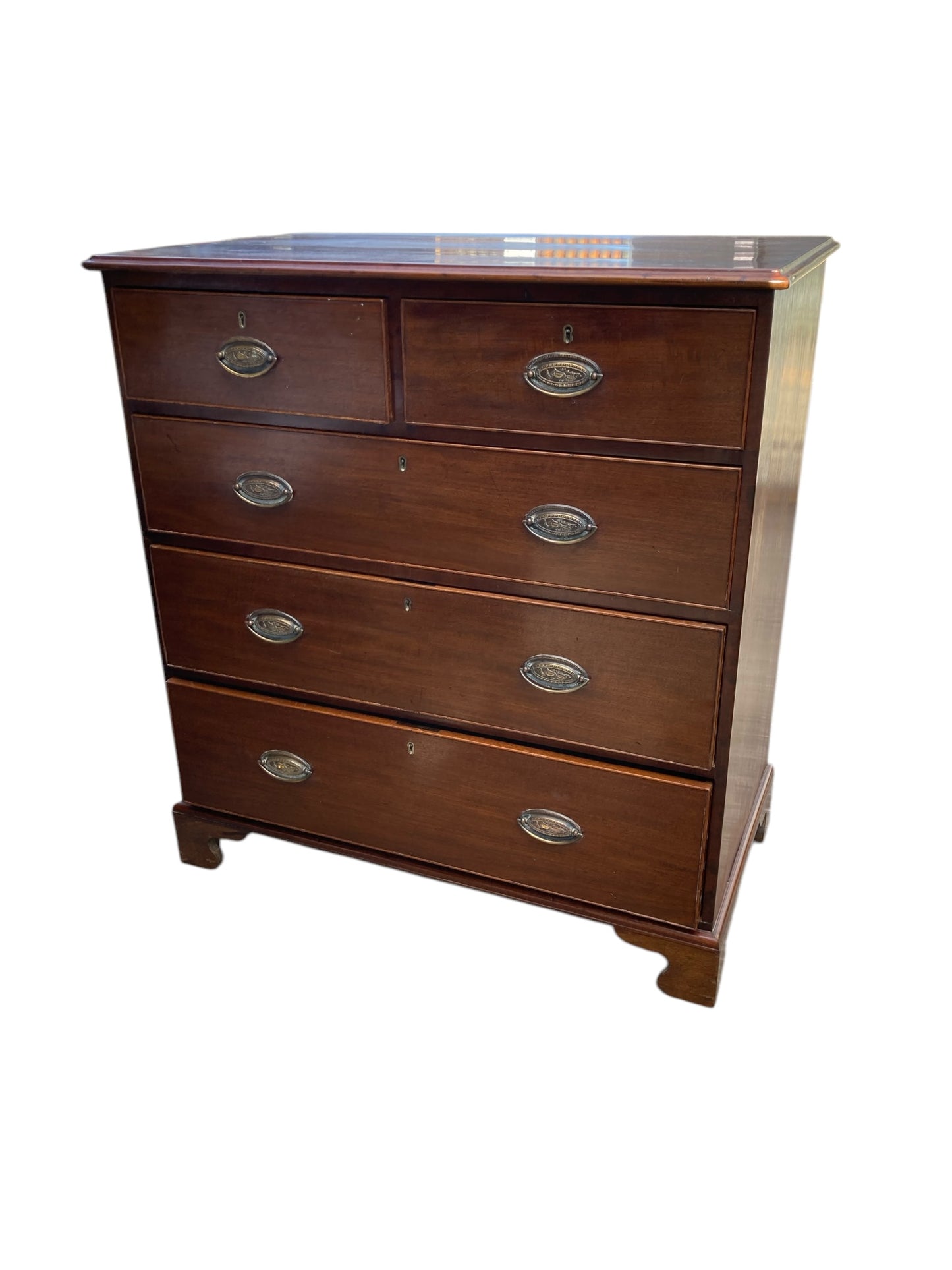 Georgian Mahogany Two over three Five drawer Chest