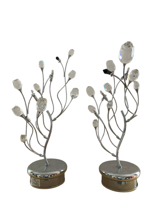 Pair of Contemporary Italian Chrome Table Lamps